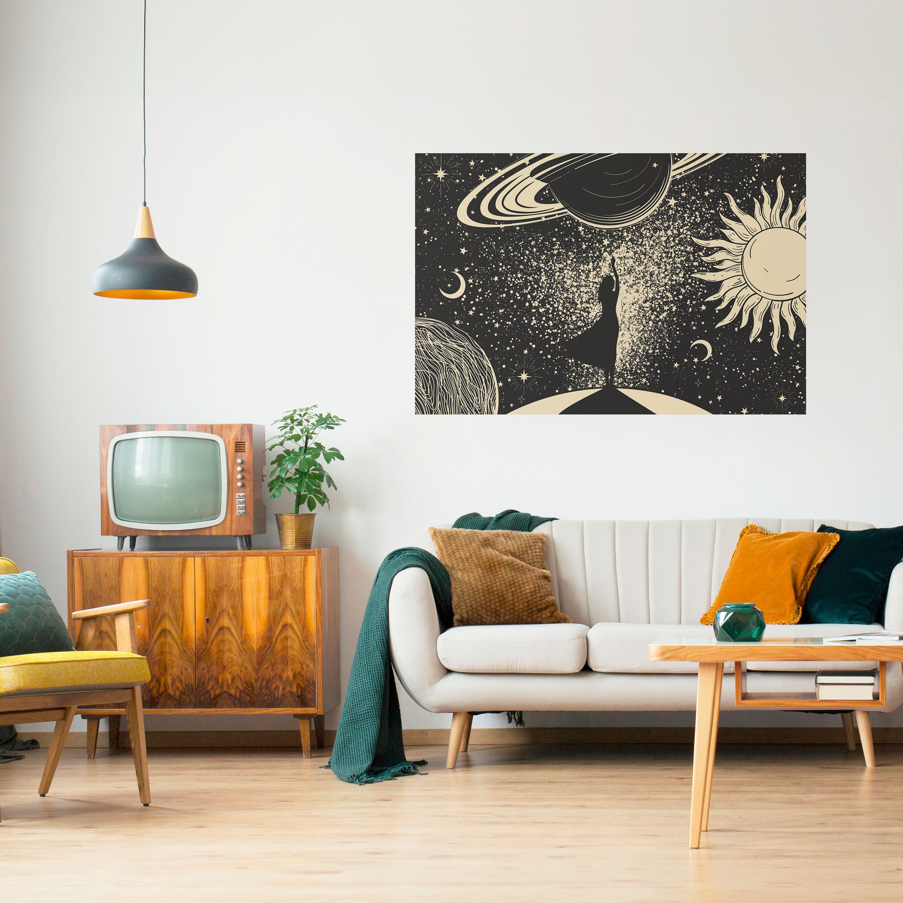 Póster horizontal autoadhesivo UNIVERSO MÍSTICO