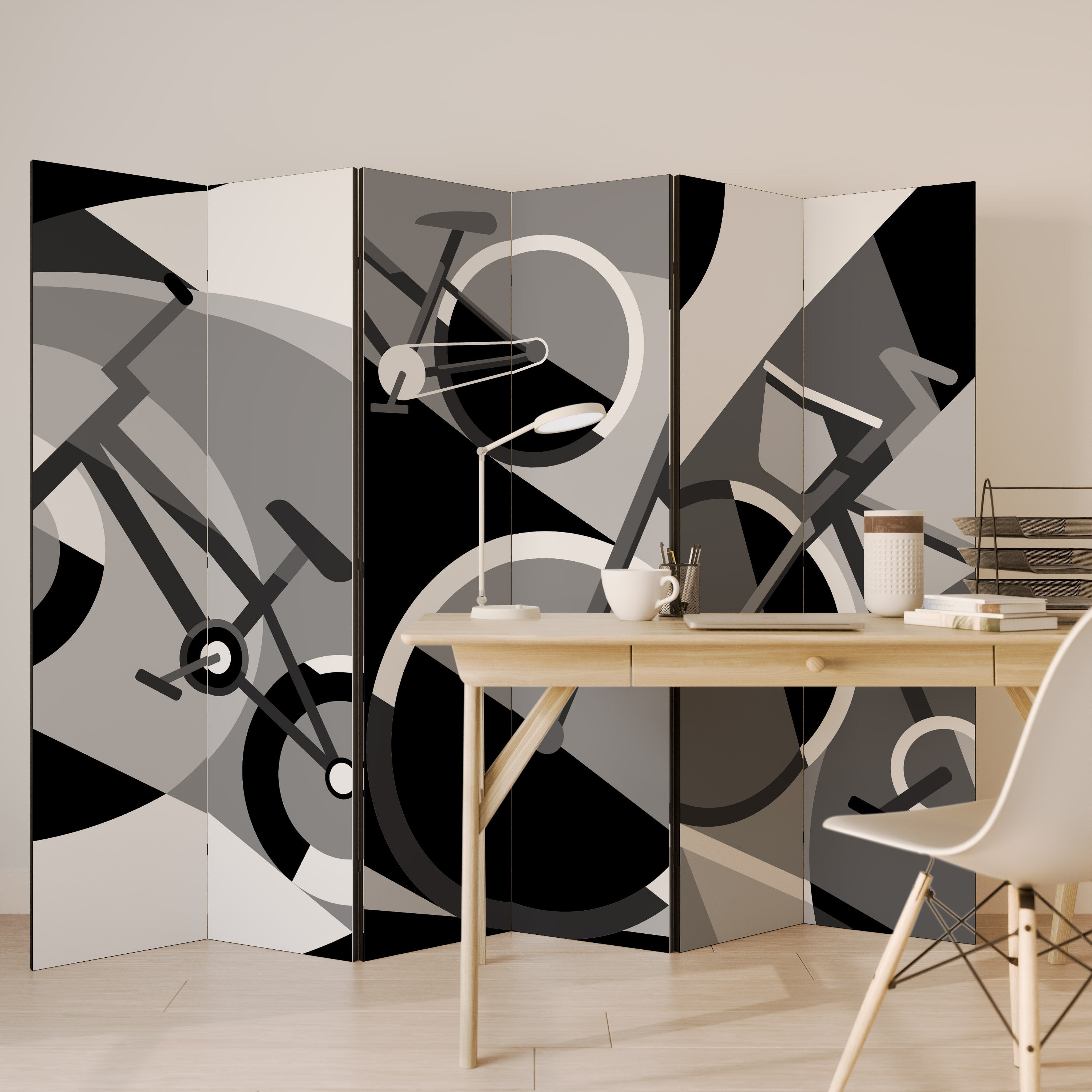 Biombo decorativo de 6 paneles BIKE ENERGY