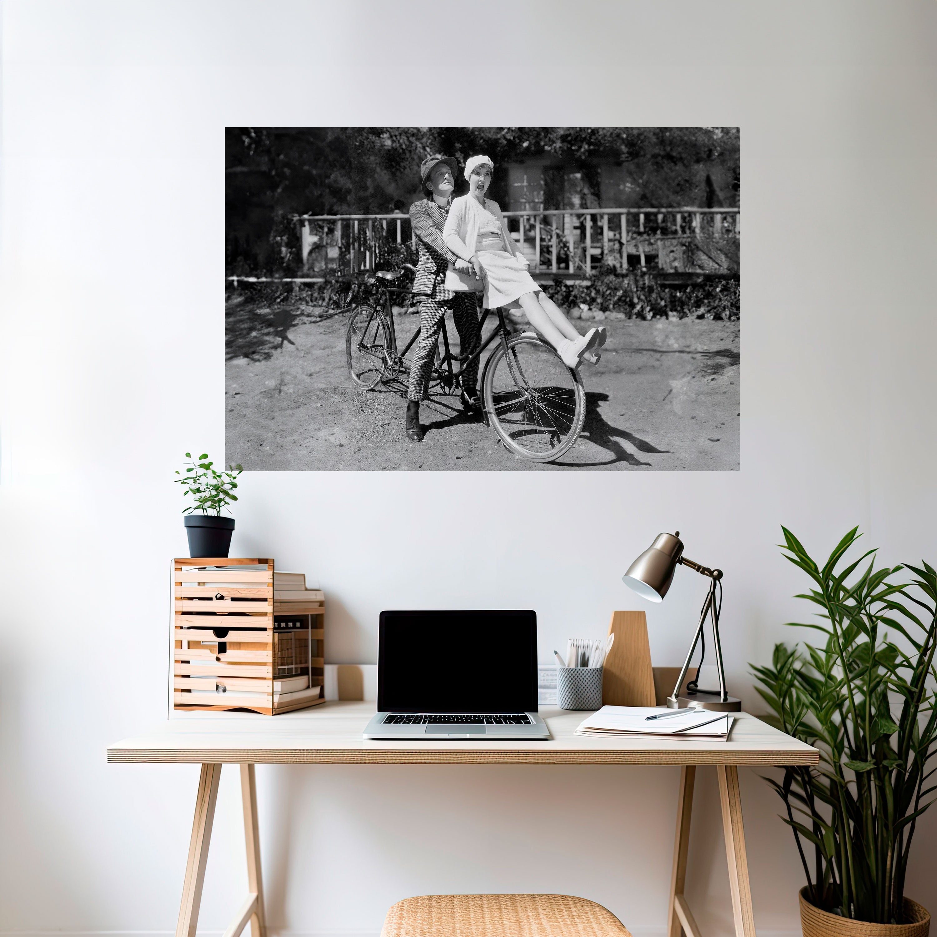 Póster horizontal autoadhesivo "CABALGANDO A TRAVÉS DEL TIEMPO"