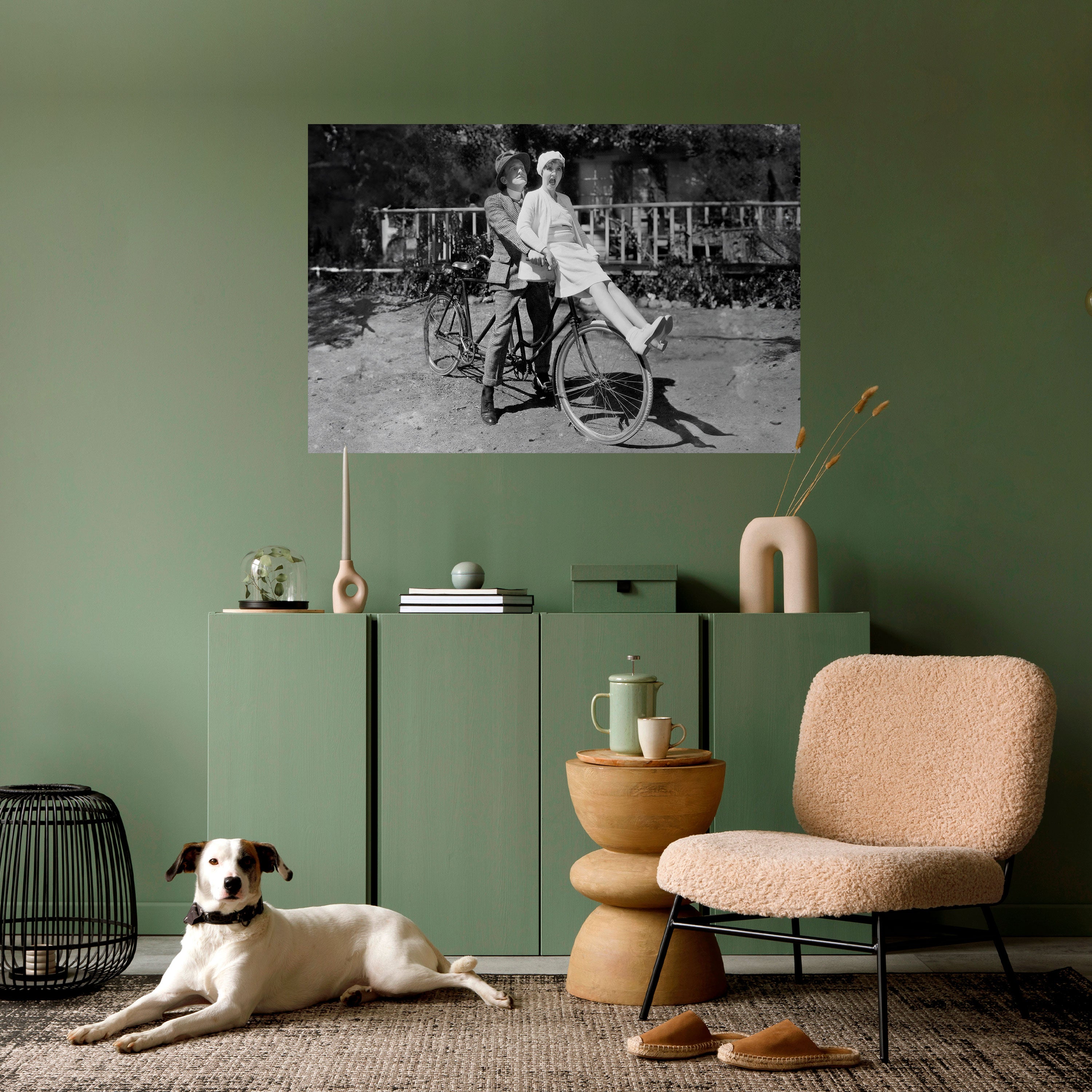 Póster horizontal autoadhesivo "CABALGANDO A TRAVÉS DEL TIEMPO"