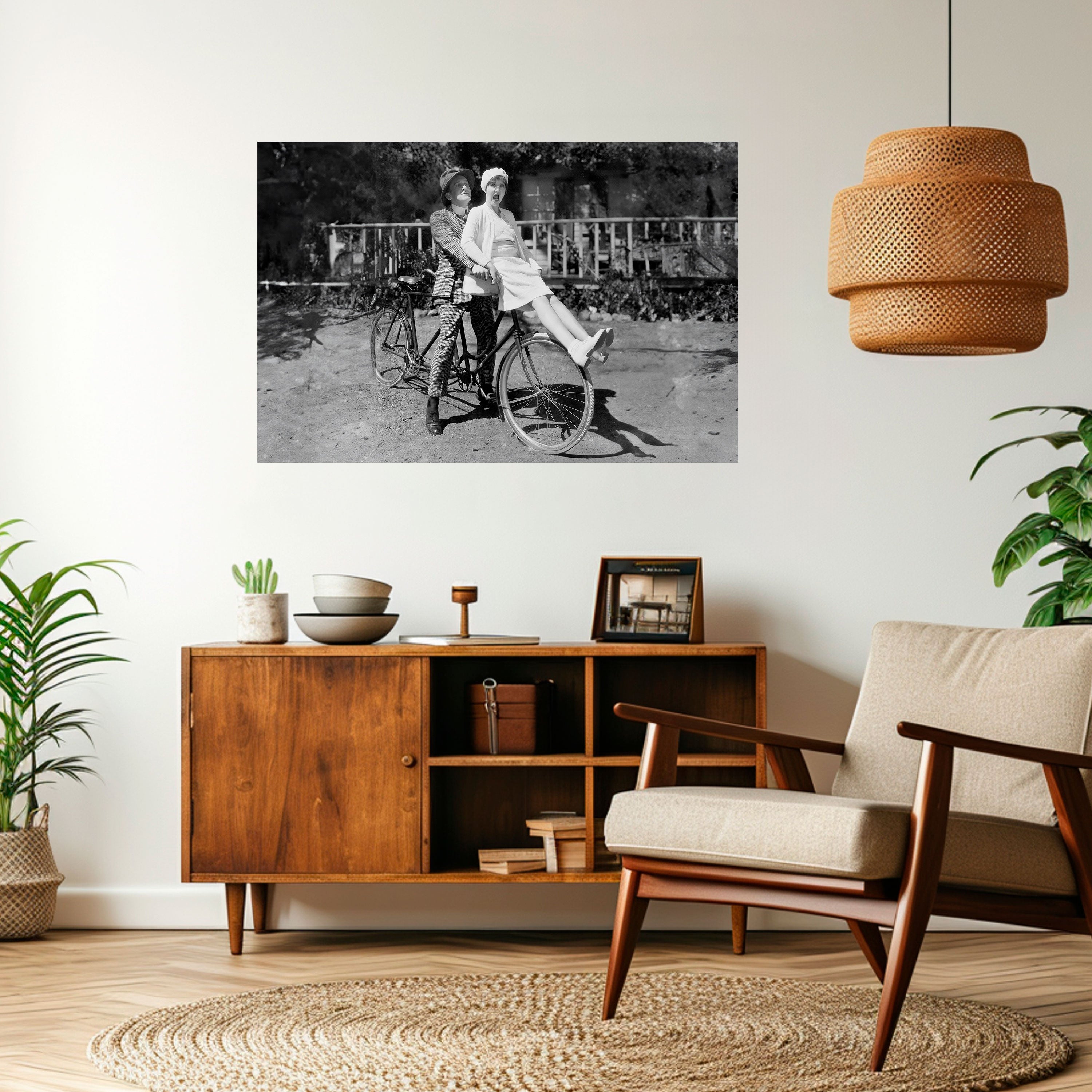 Póster horizontal autoadhesivo "CABALGANDO A TRAVÉS DEL TIEMPO"