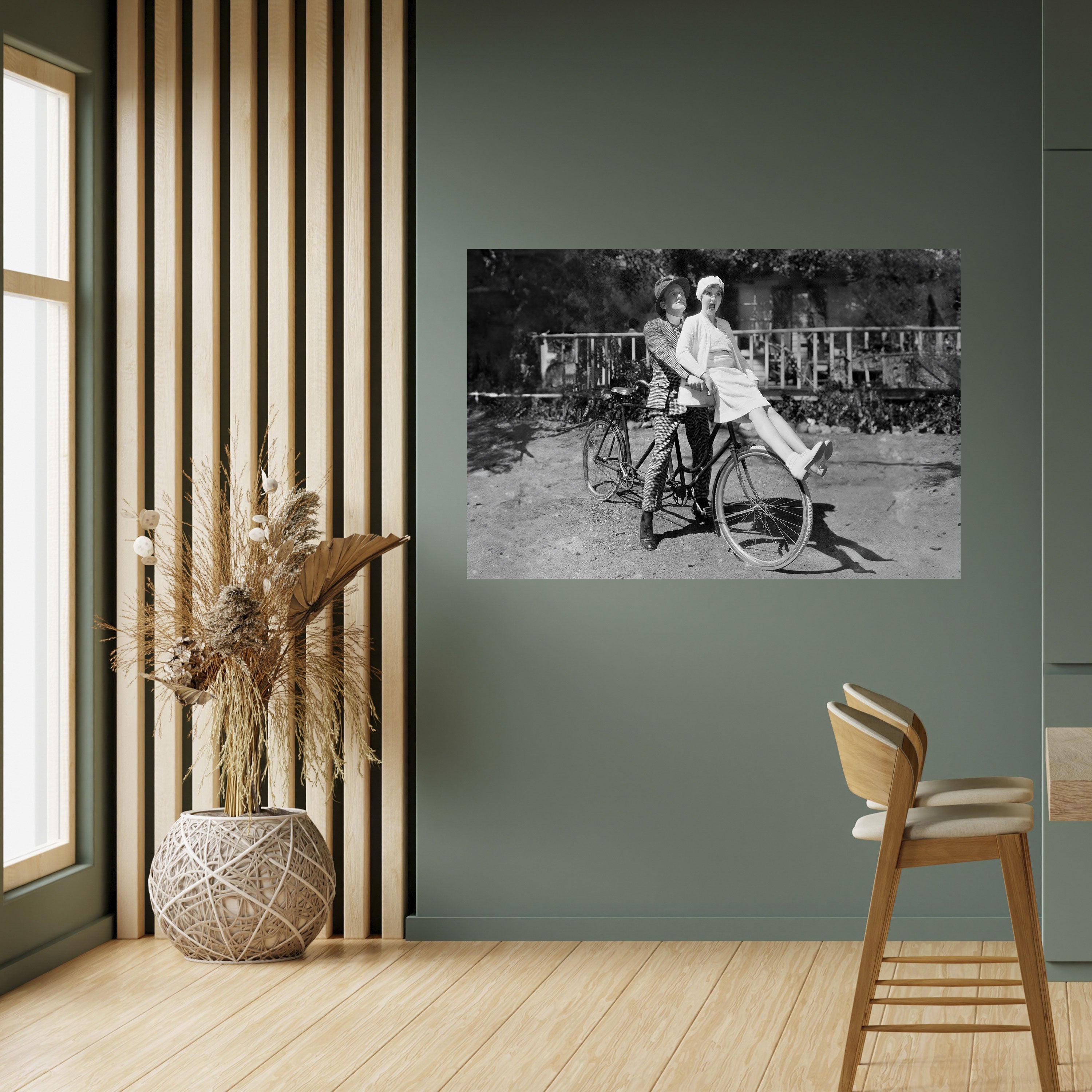 Póster horizontal autoadhesivo "CABALGANDO A TRAVÉS DEL TIEMPO"