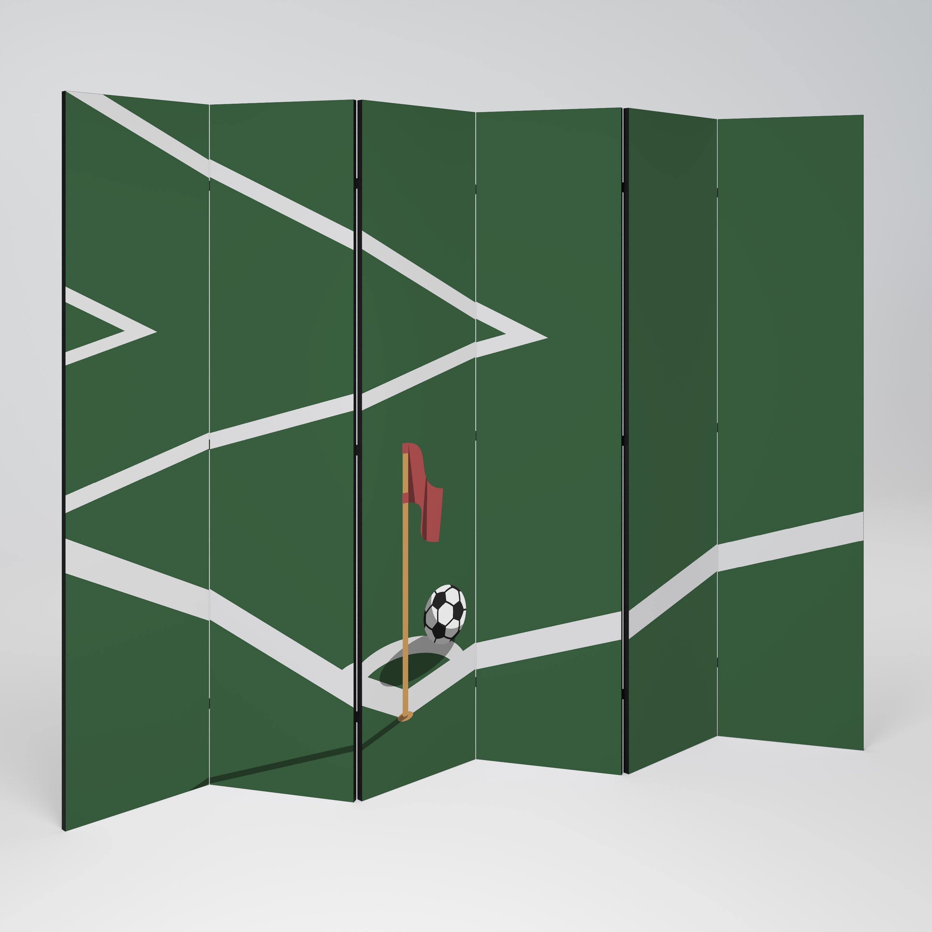 Biombo decorativo de 6 paneles FOOTBALL ACTION