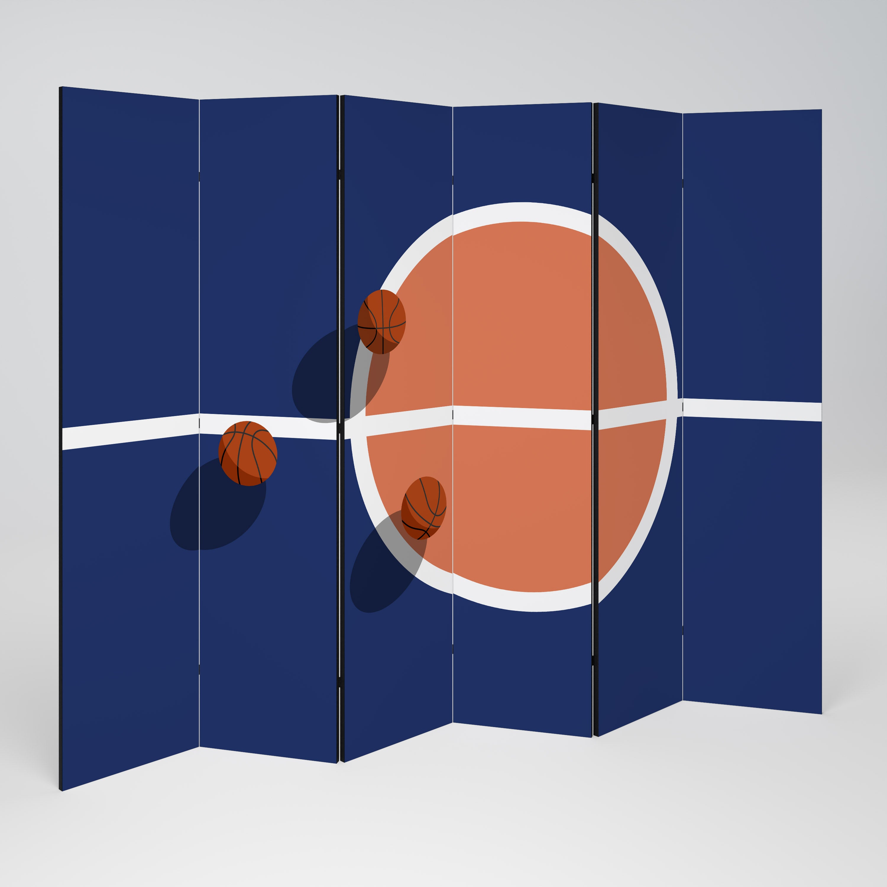Biombo decorativo de 6 paneles DESAFÍO DE BALONCESTO