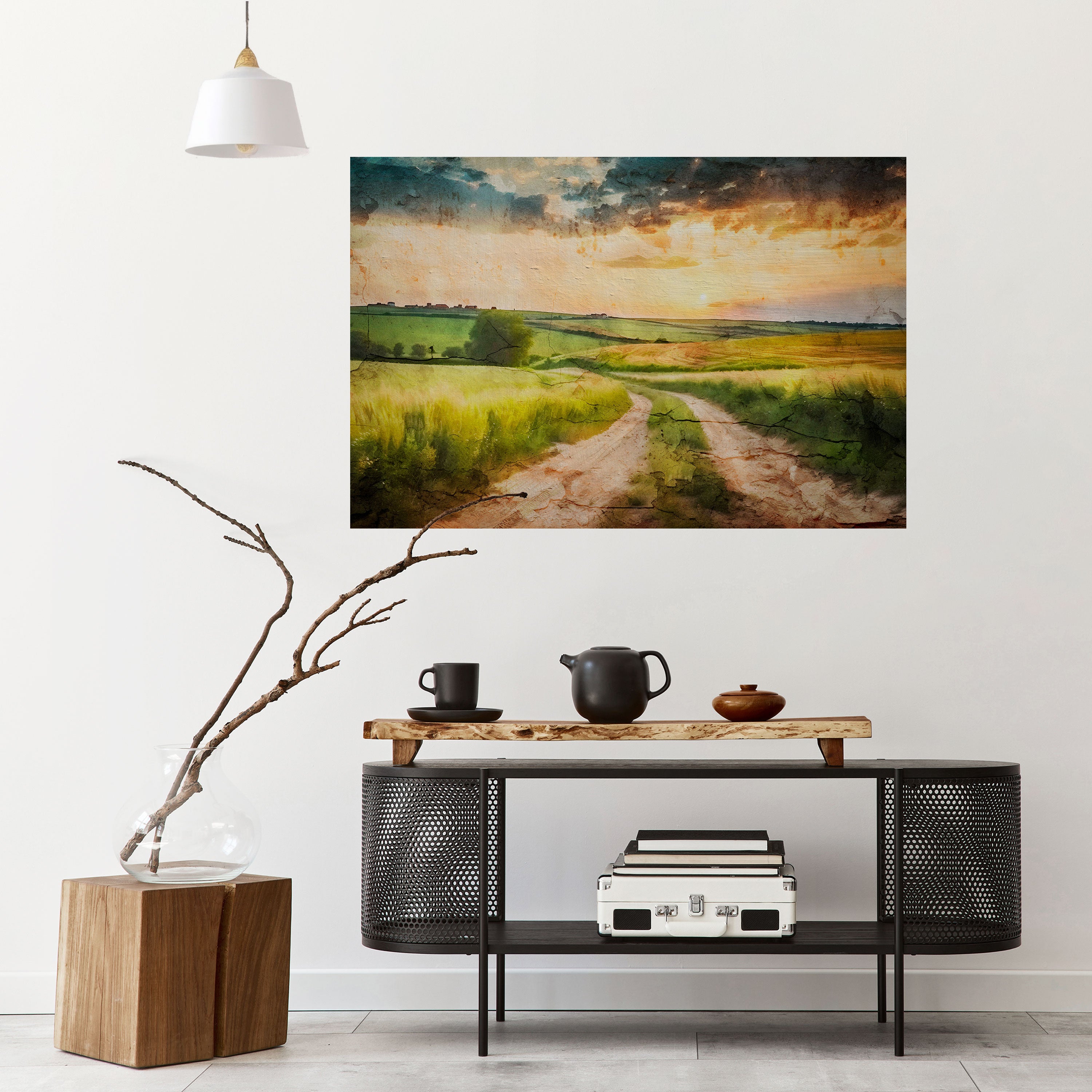 Póster horizontal autoadhesivo "SENDERO DEL ATARDECER"