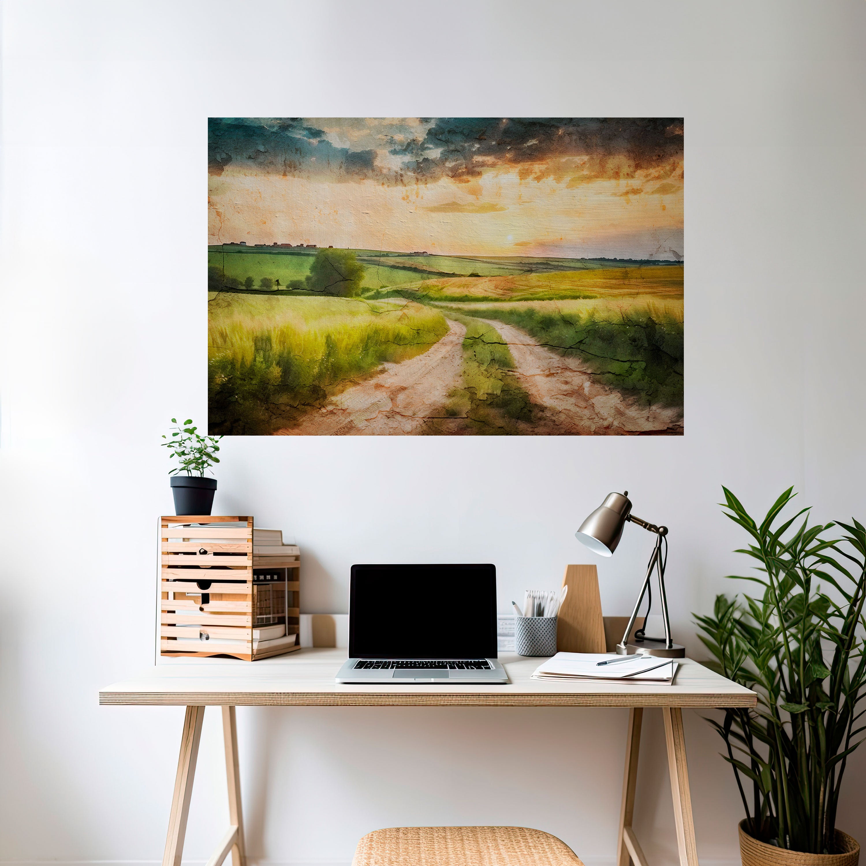 Póster horizontal autoadhesivo "SENDERO DEL ATARDECER"