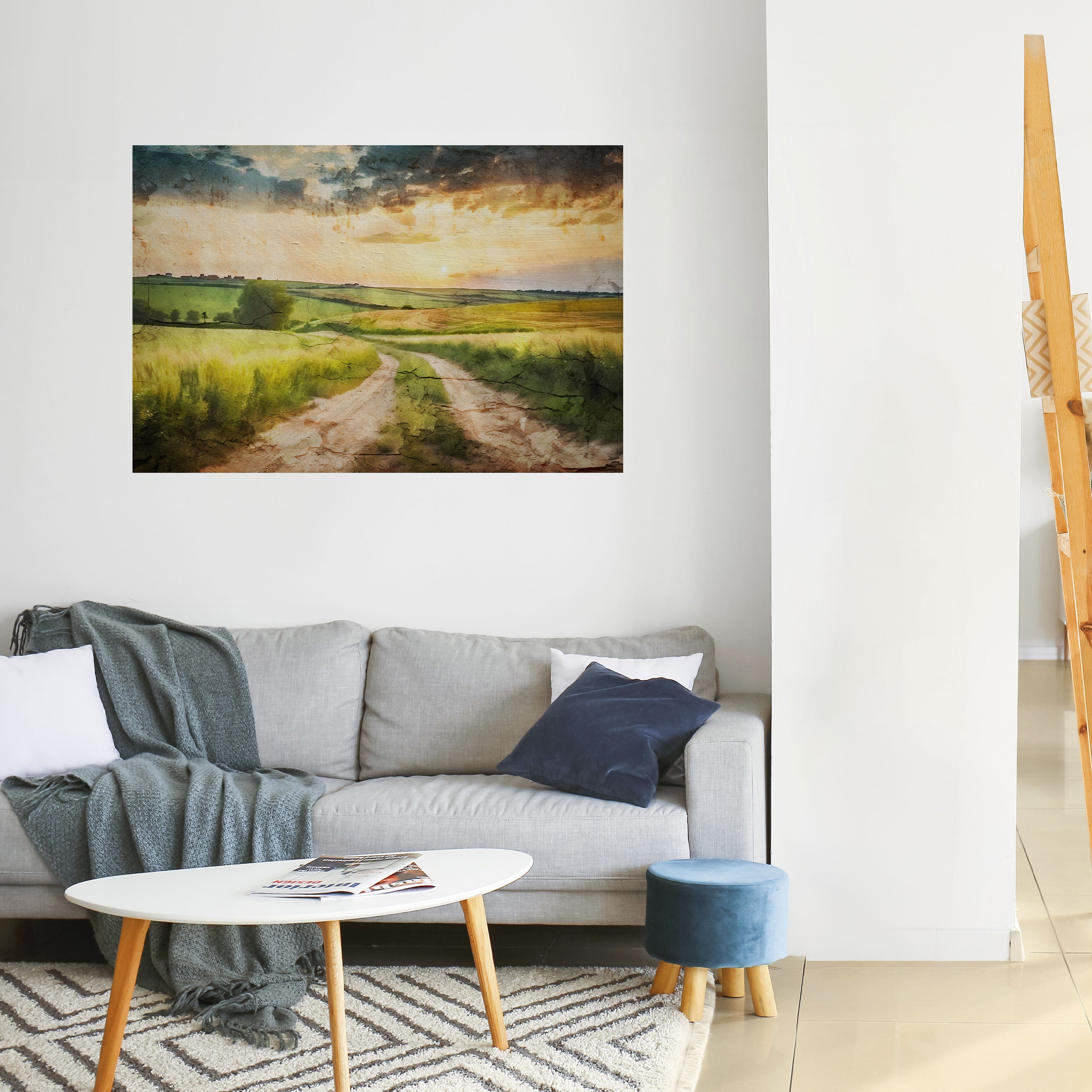 Póster horizontal autoadhesivo "SENDERO DEL ATARDECER"