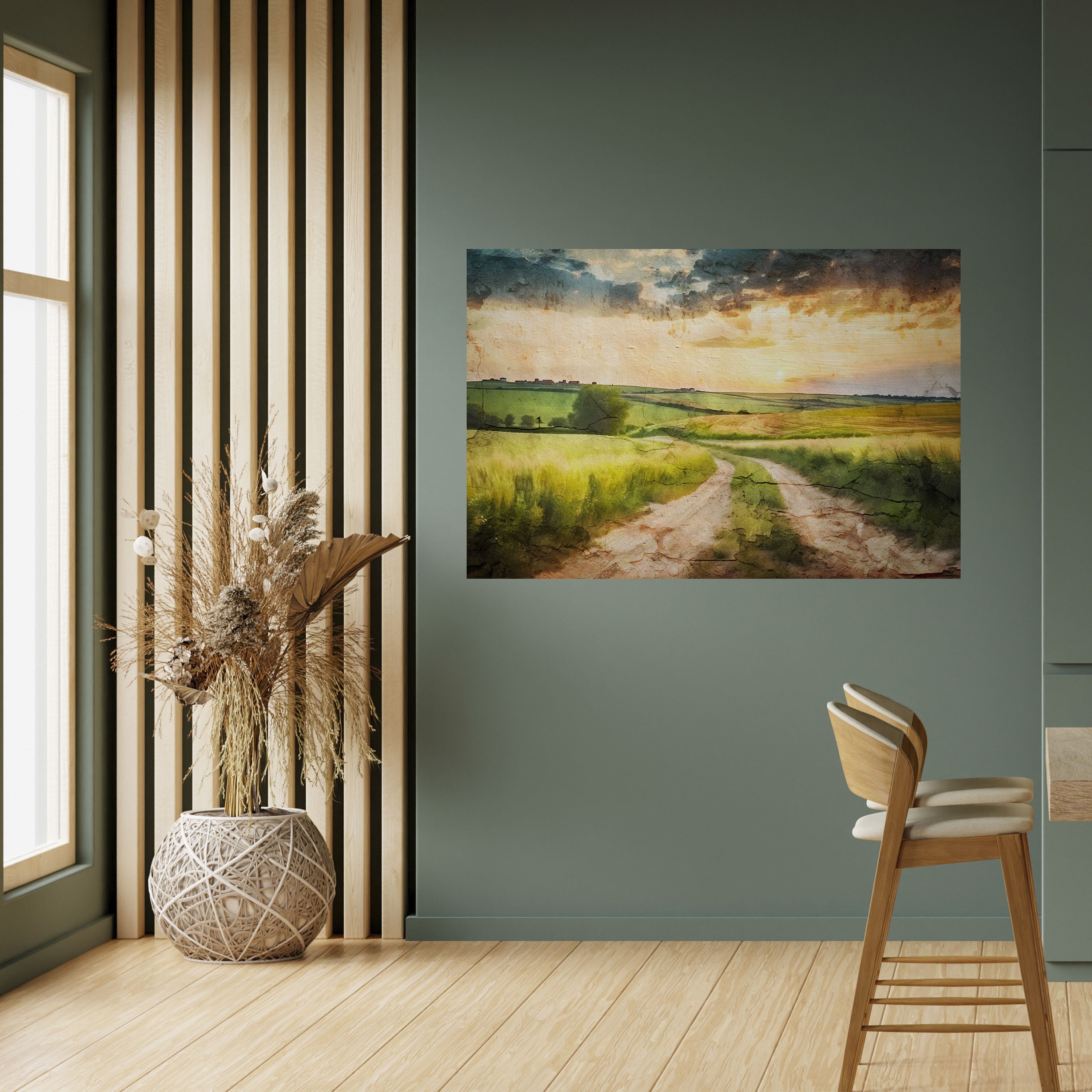 Póster horizontal autoadhesivo "SENDERO DEL ATARDECER"