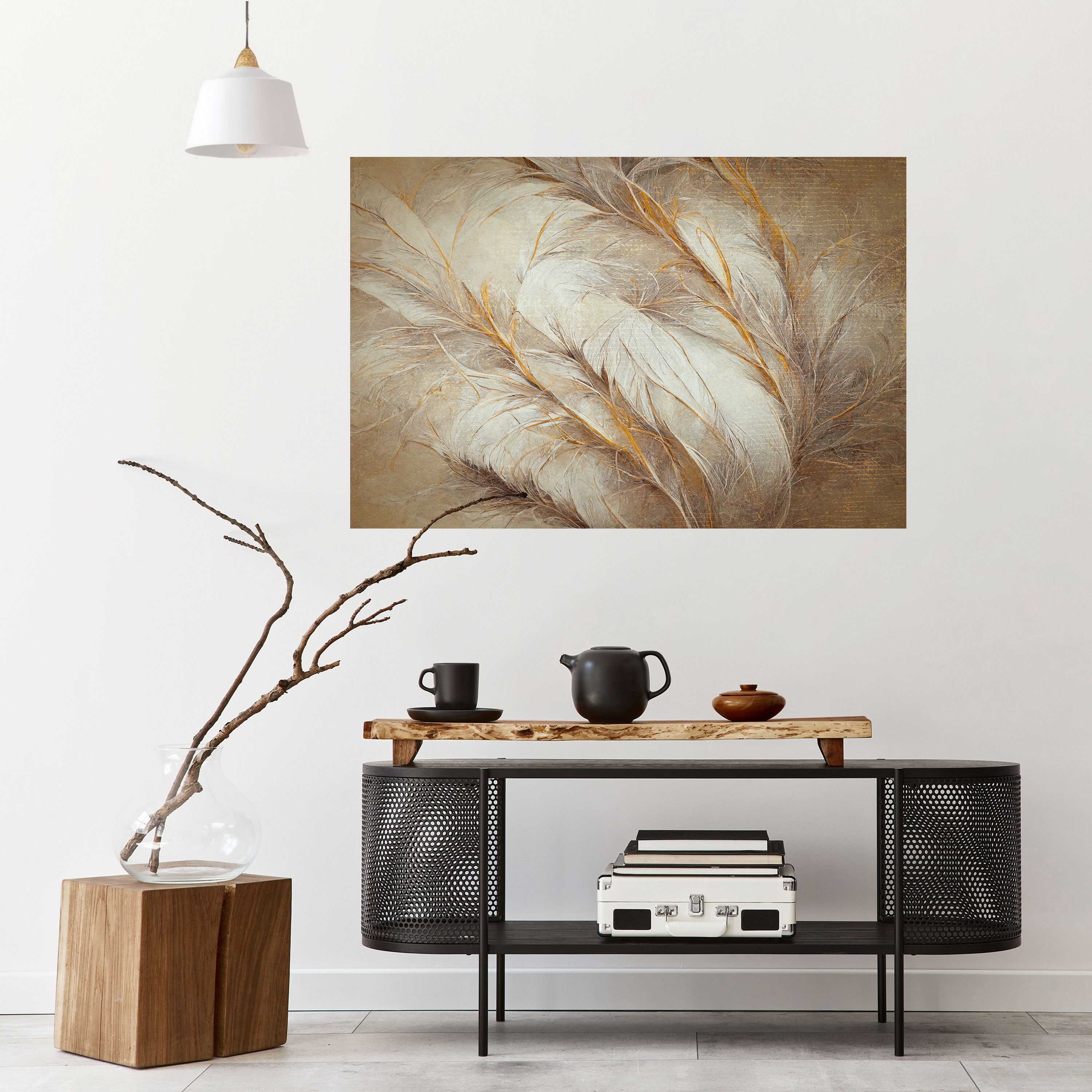 Póster horizontal autoadhesivo PLUMAJE SUAVE