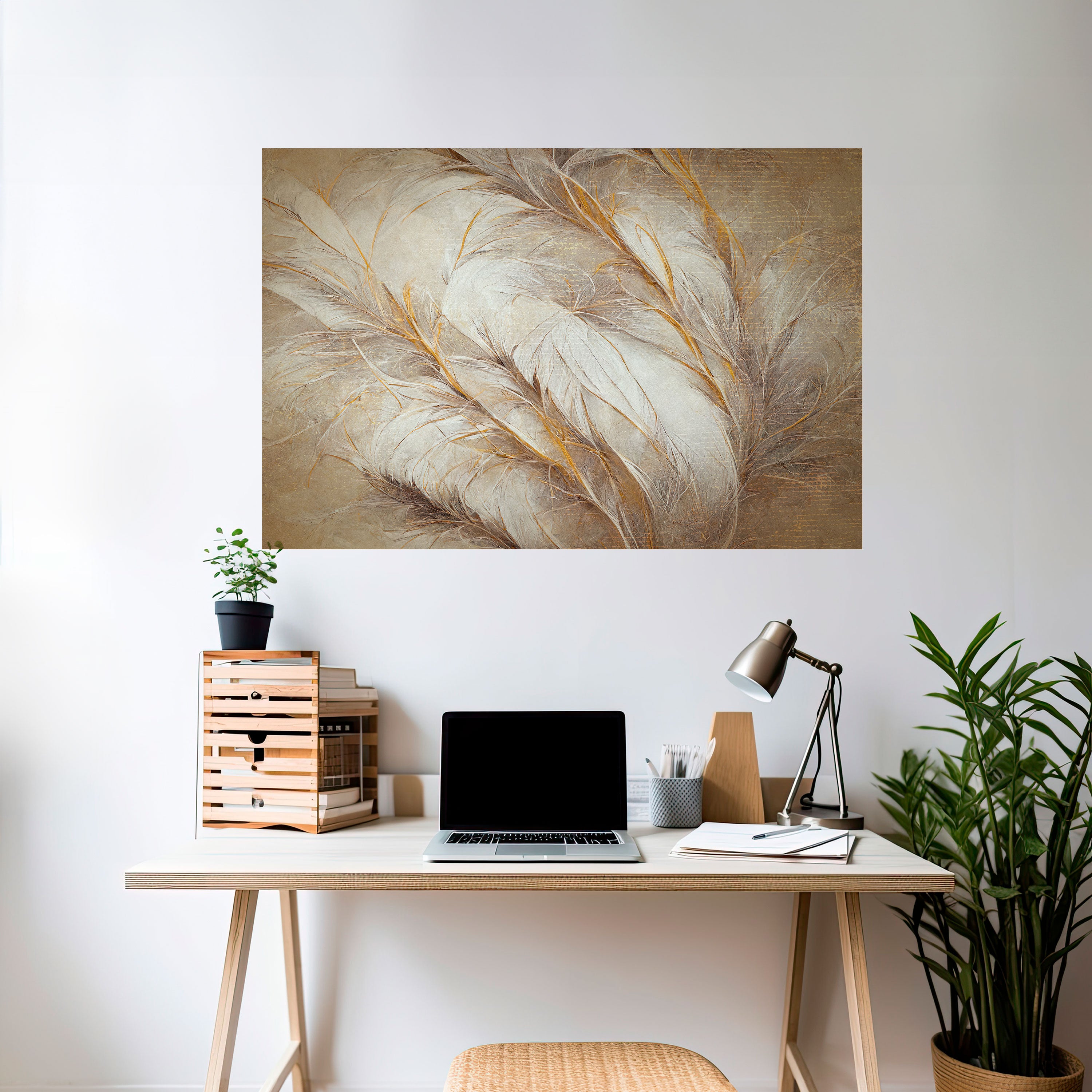 Póster horizontal autoadhesivo PLUMAJE SUAVE