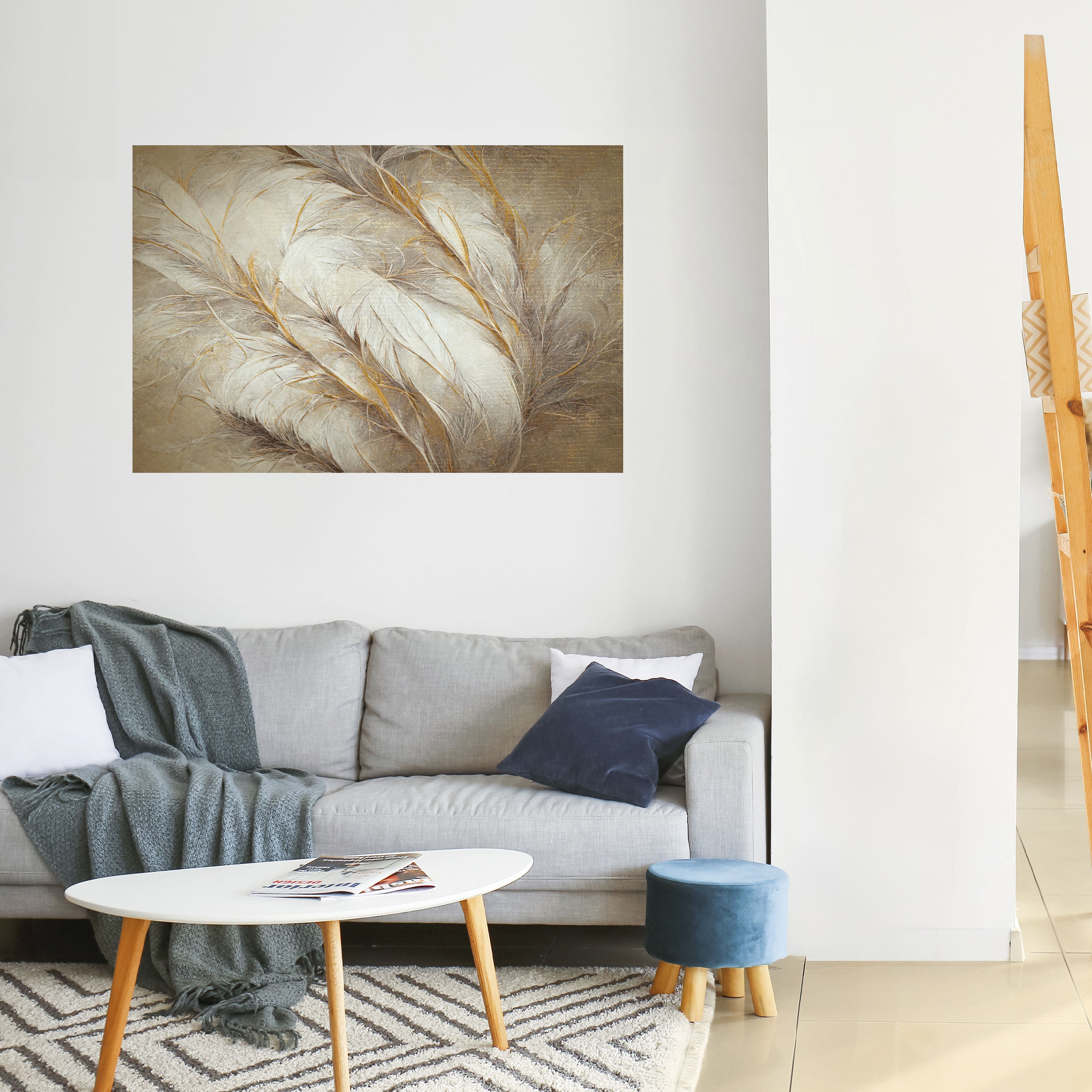 Póster horizontal autoadhesivo PLUMAJE SUAVE