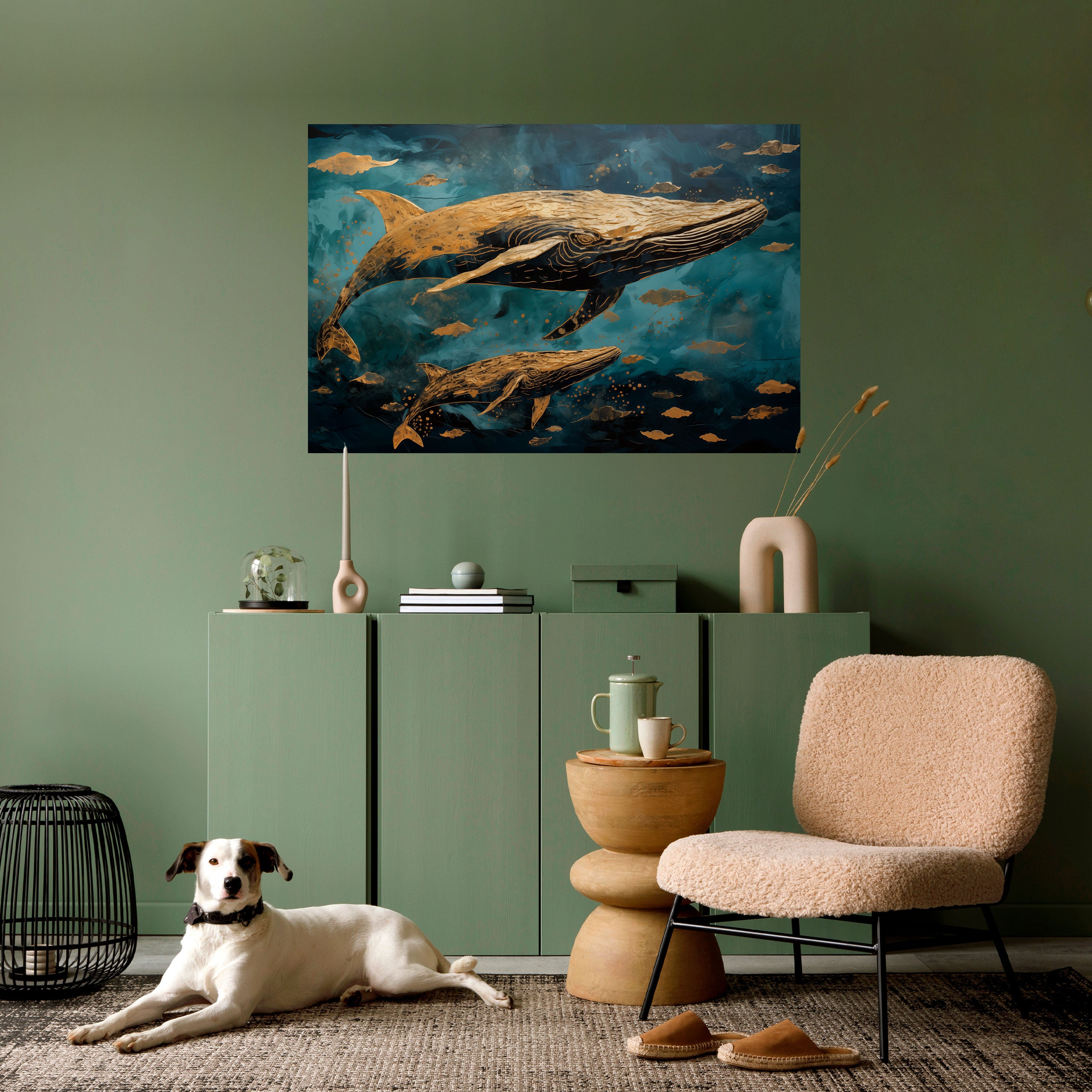 Póster horizontal autoadhesivo SINFONÍA DEL CANTO DE LA BALLENA