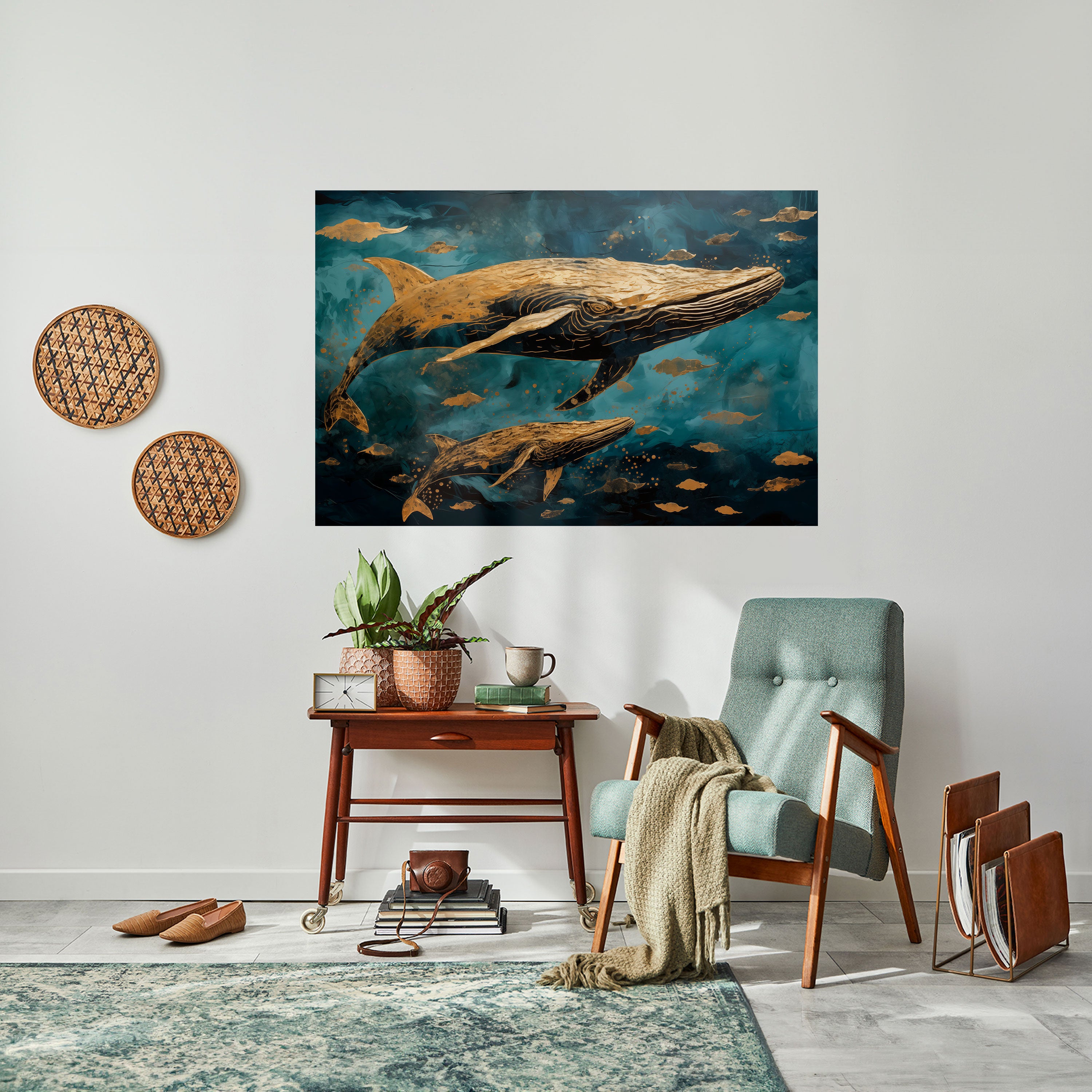Póster horizontal autoadhesivo SINFONÍA DEL CANTO DE LA BALLENA