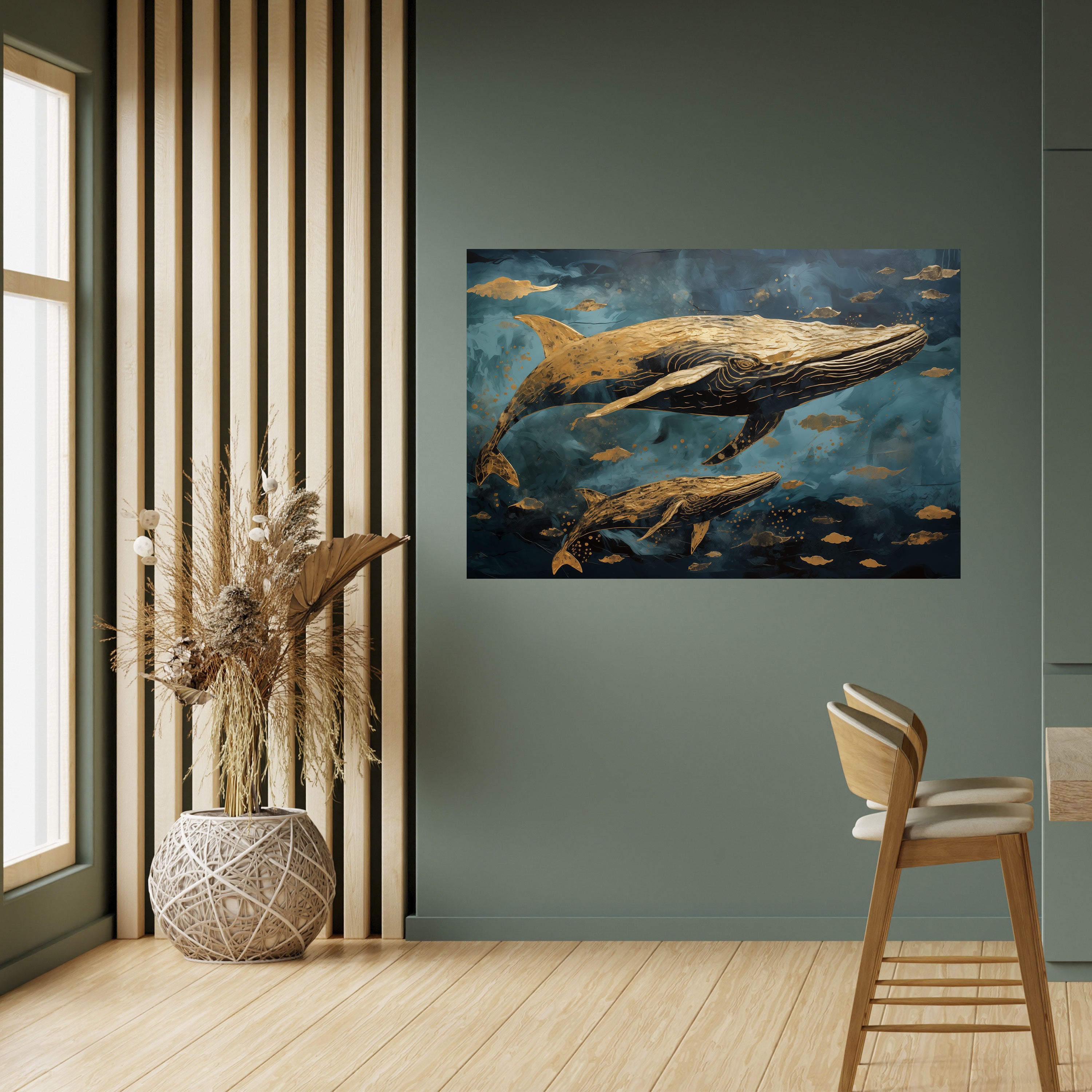 Póster horizontal autoadhesivo SINFONÍA DEL CANTO DE LA BALLENA