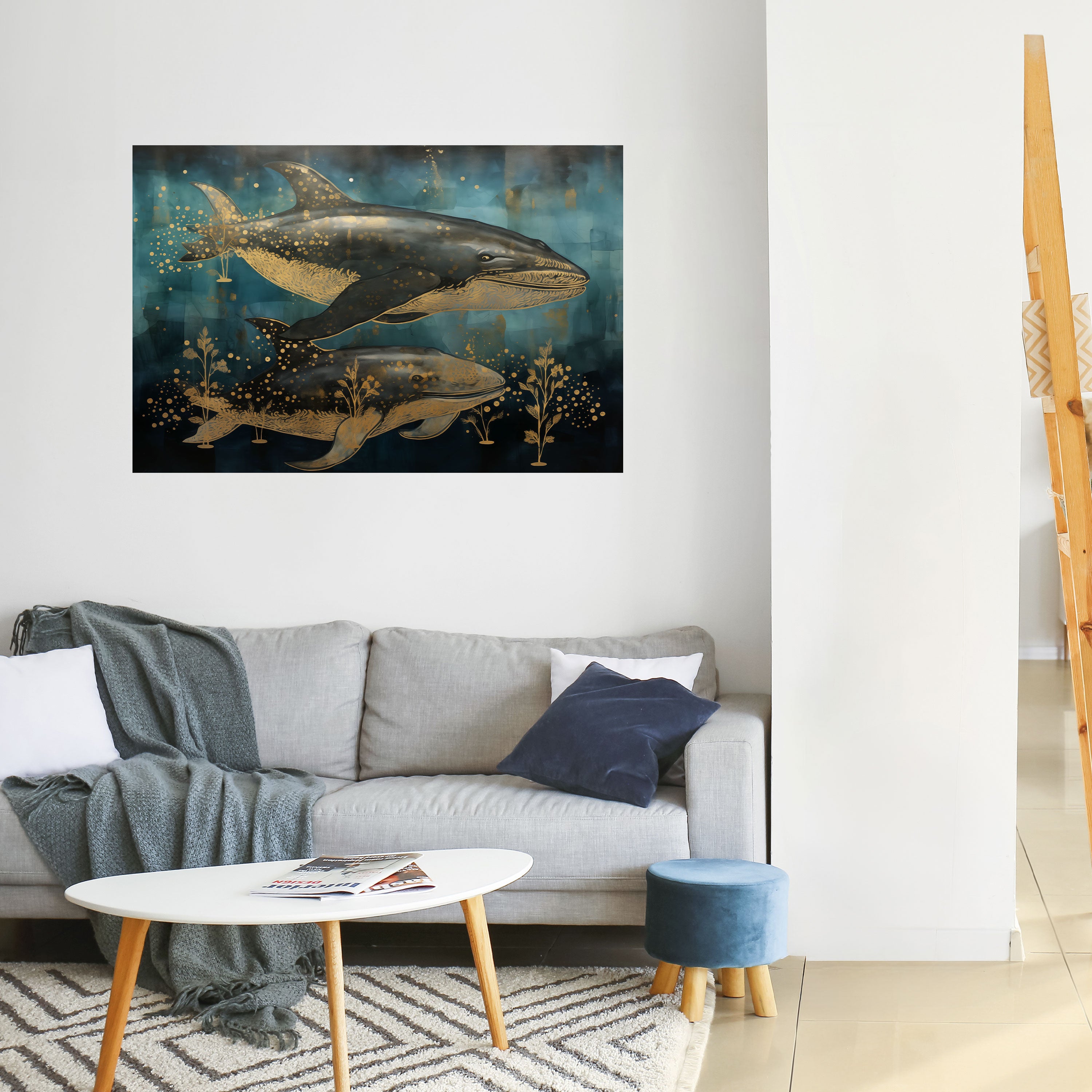 Póster horizontal autoadhesivo ELEGANCIA ACUÁTICA
