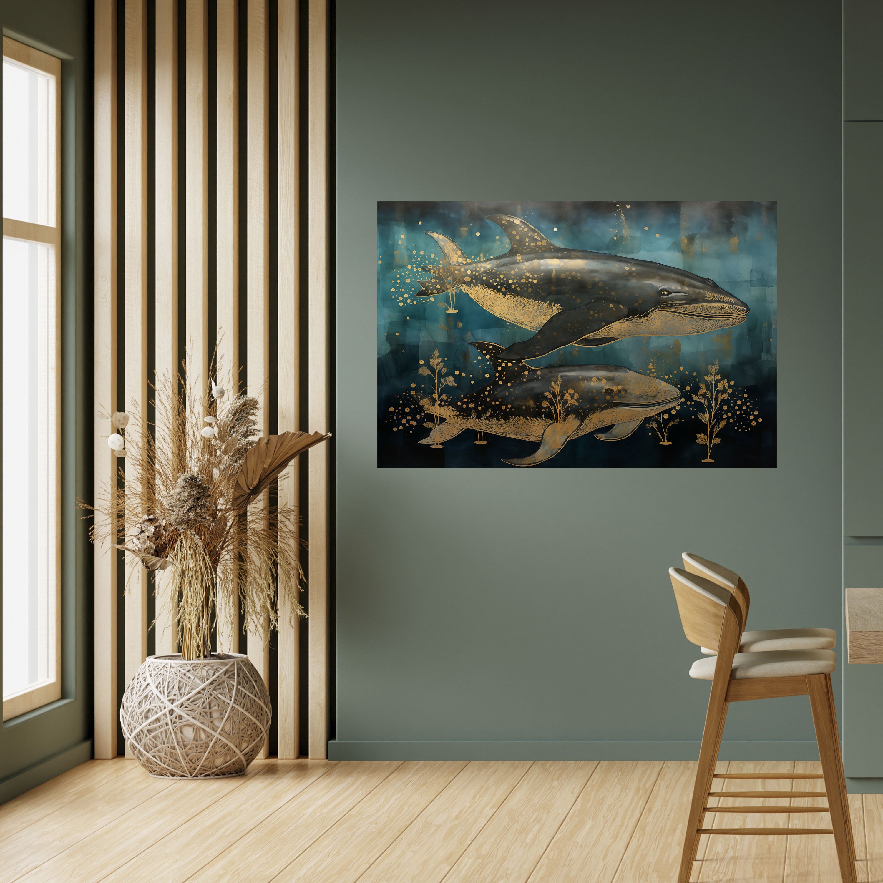 Póster horizontal autoadhesivo ELEGANCIA ACUÁTICA