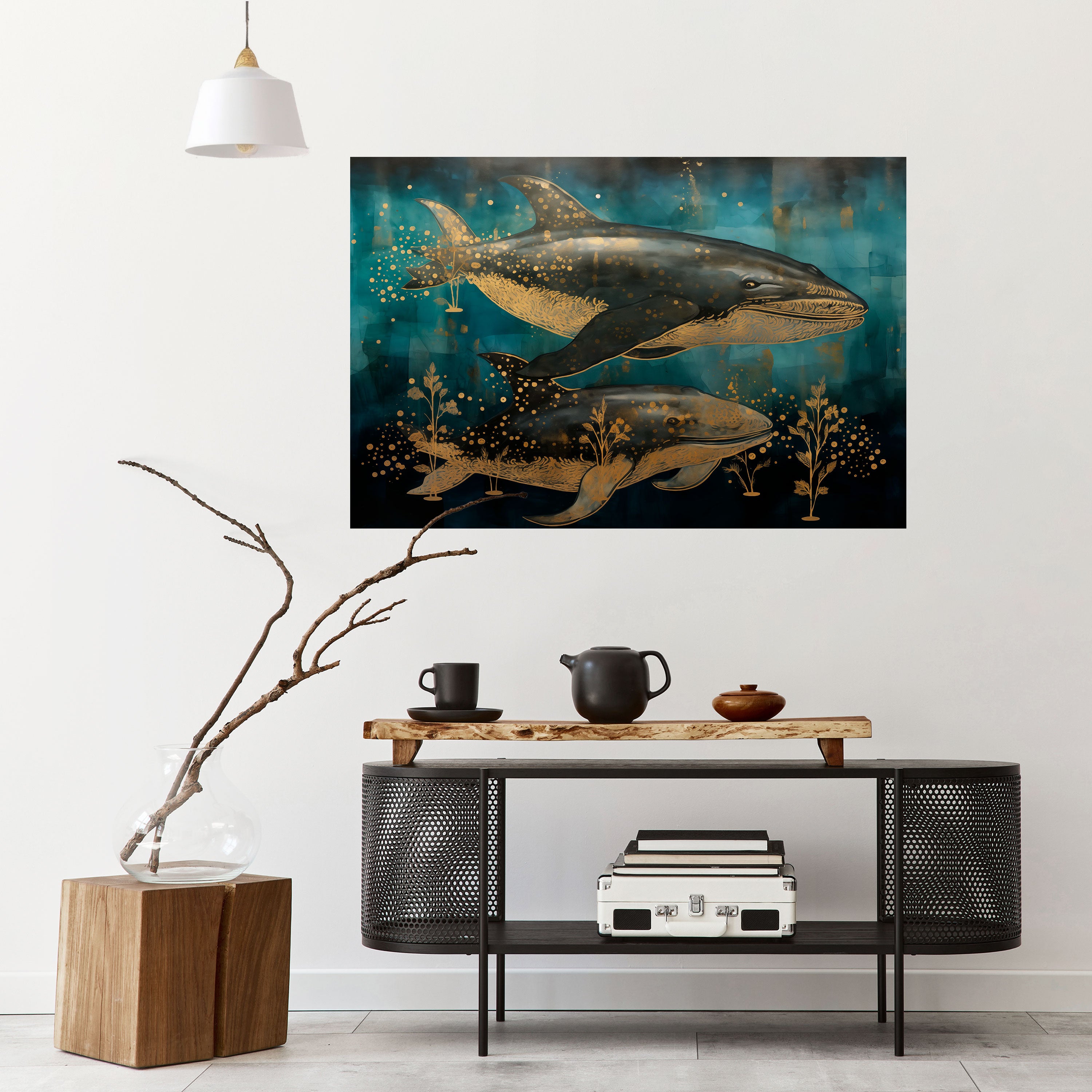 Póster horizontal autoadhesivo ELEGANCIA ACUÁTICA