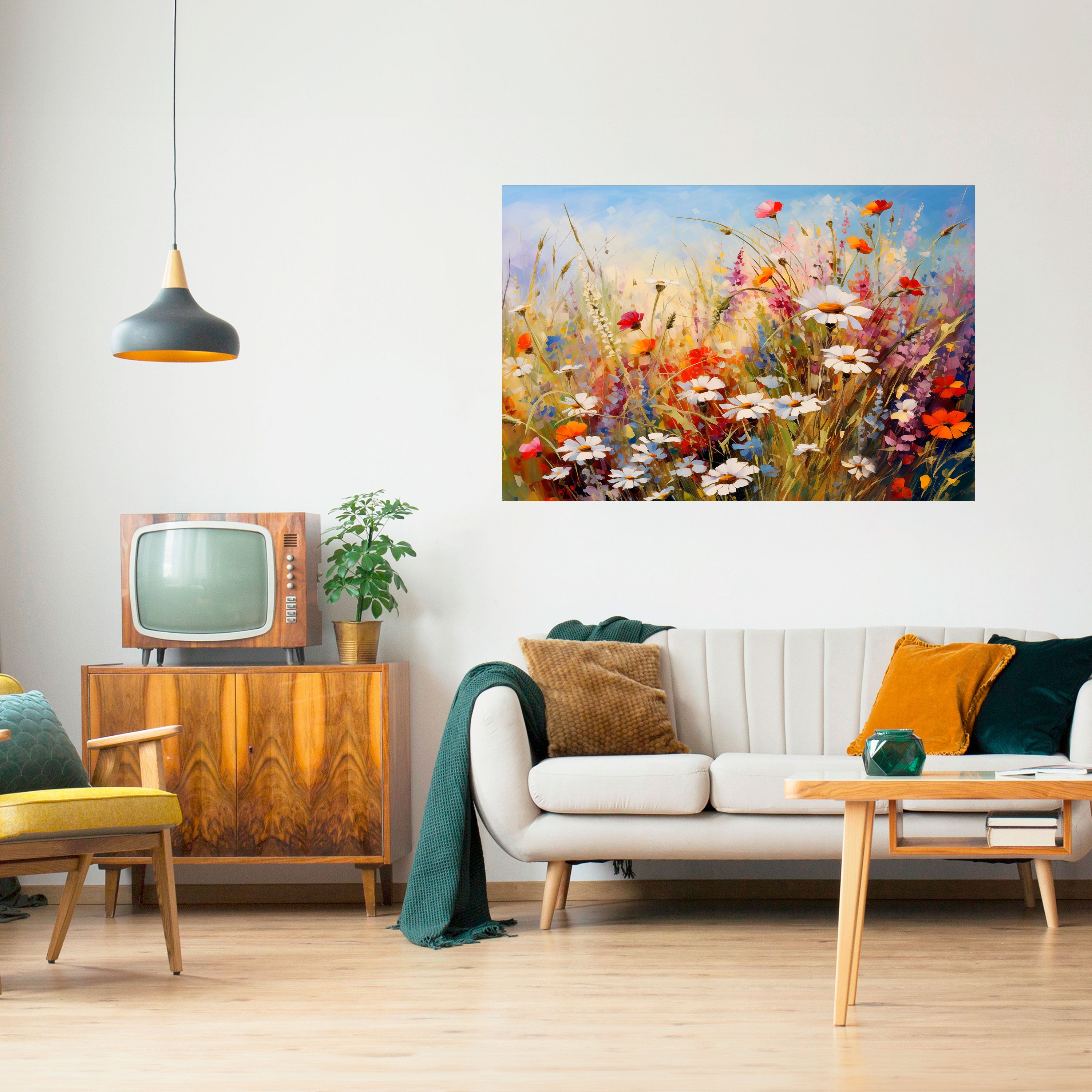 Póster horizontal autoadhesivo DAISY DAYDREAMS