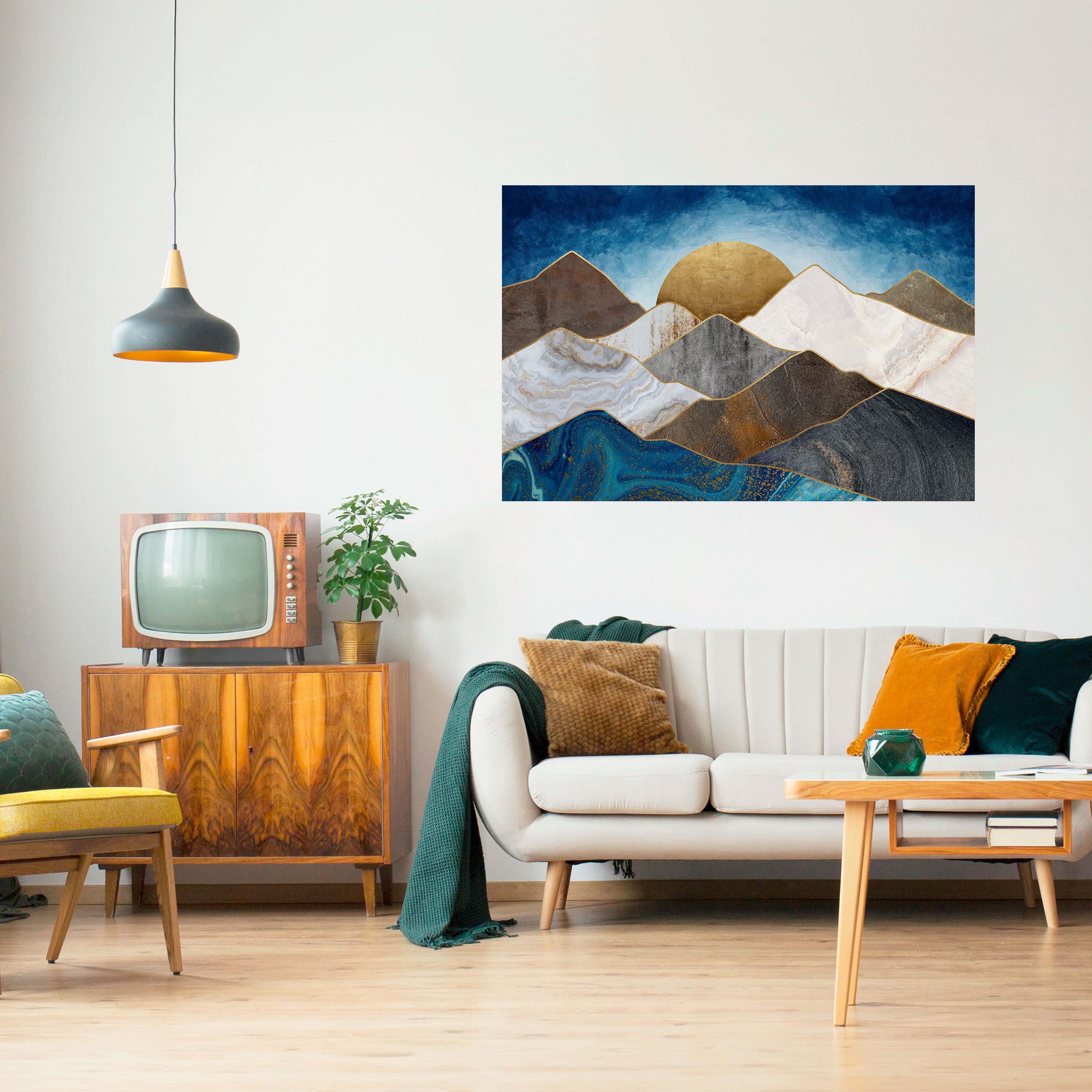 Póster horizontal autoadhesivo "SHEEN OF PEAKS"
