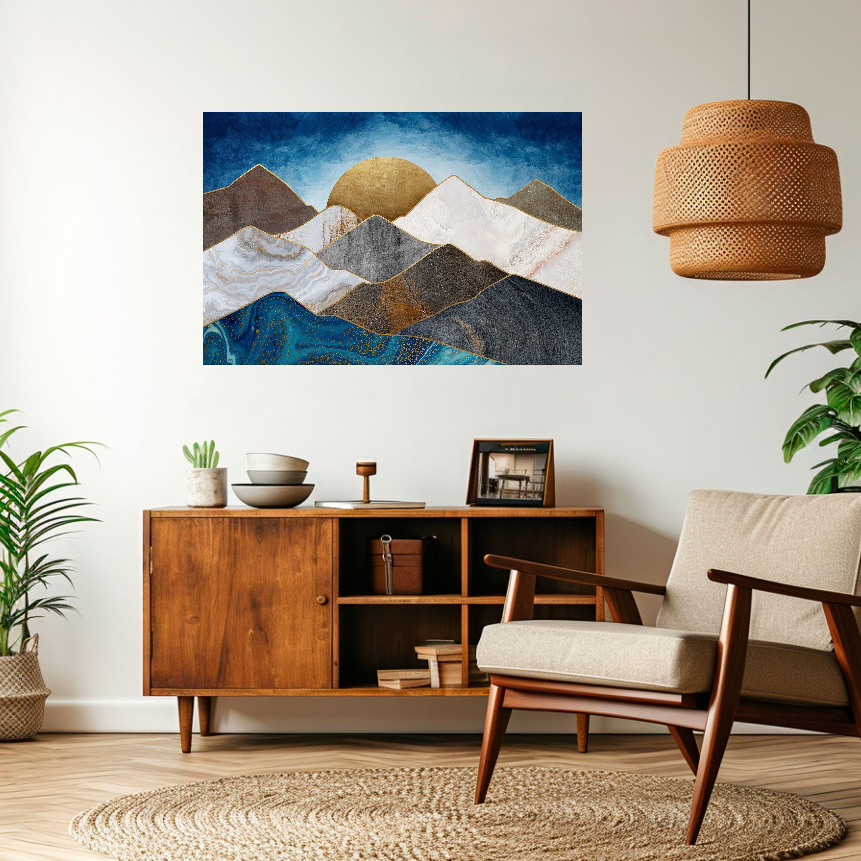 Póster horizontal autoadhesivo "SHEEN OF PEAKS"