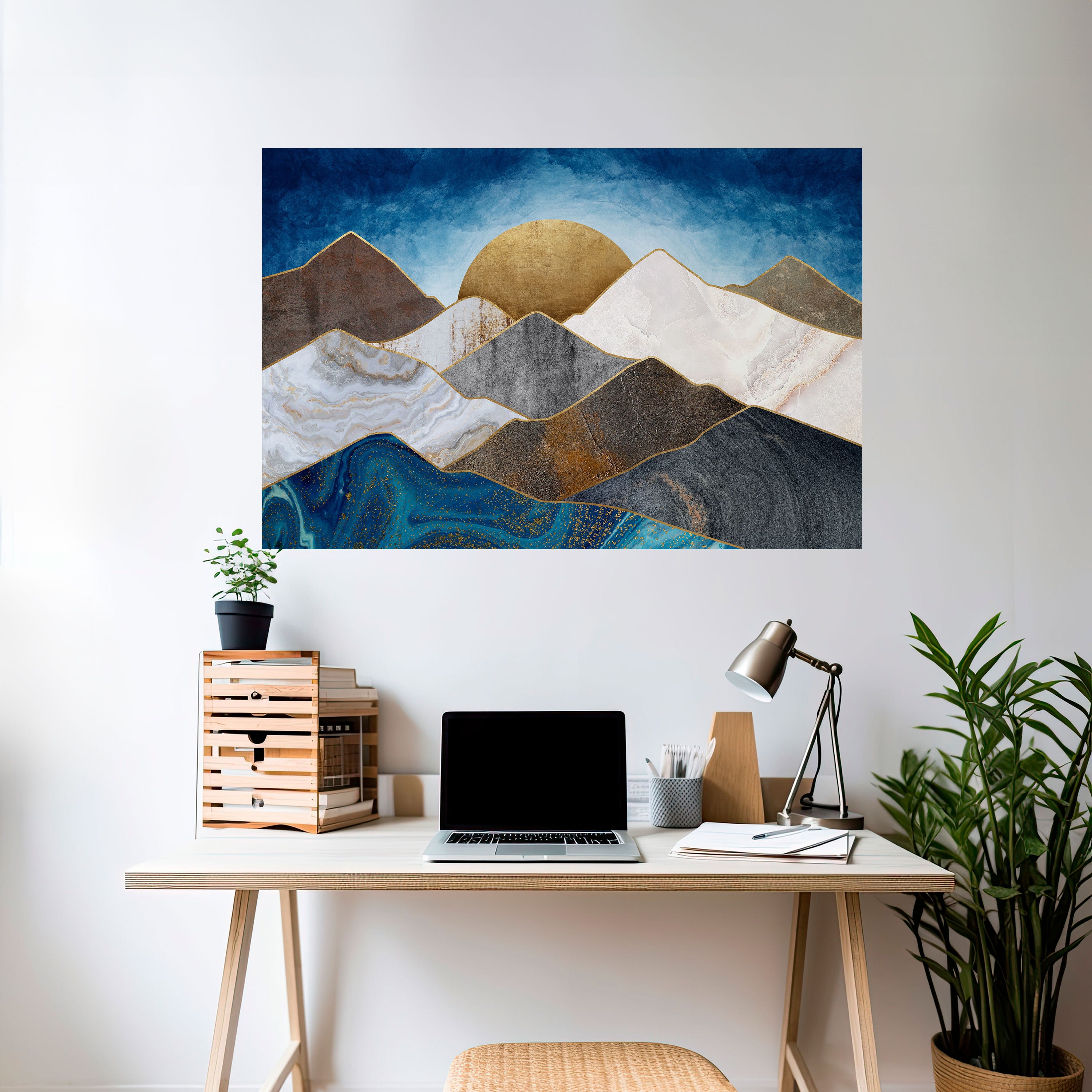 Póster horizontal autoadhesivo "SHEEN OF PEAKS"