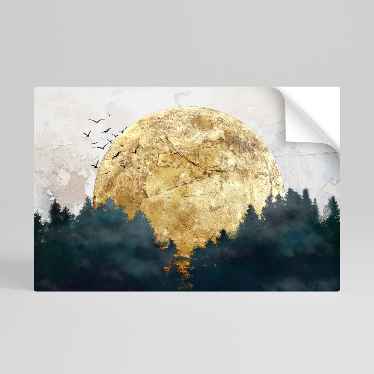 RISING MOON Póster adhesivo horizontal