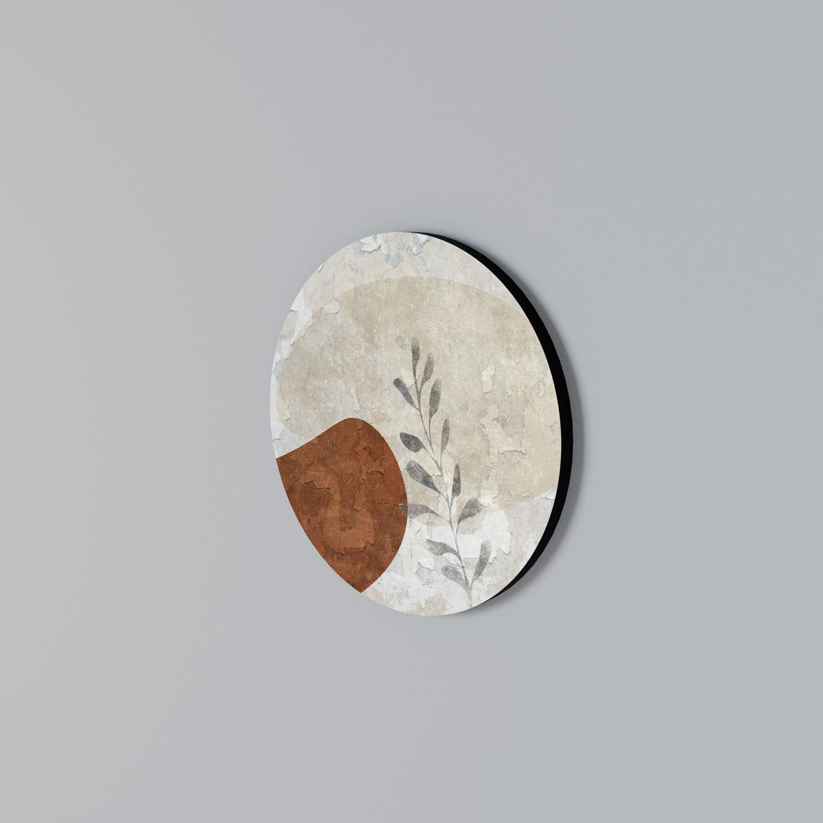 SINGLE SPRIG Arte de pared redondo