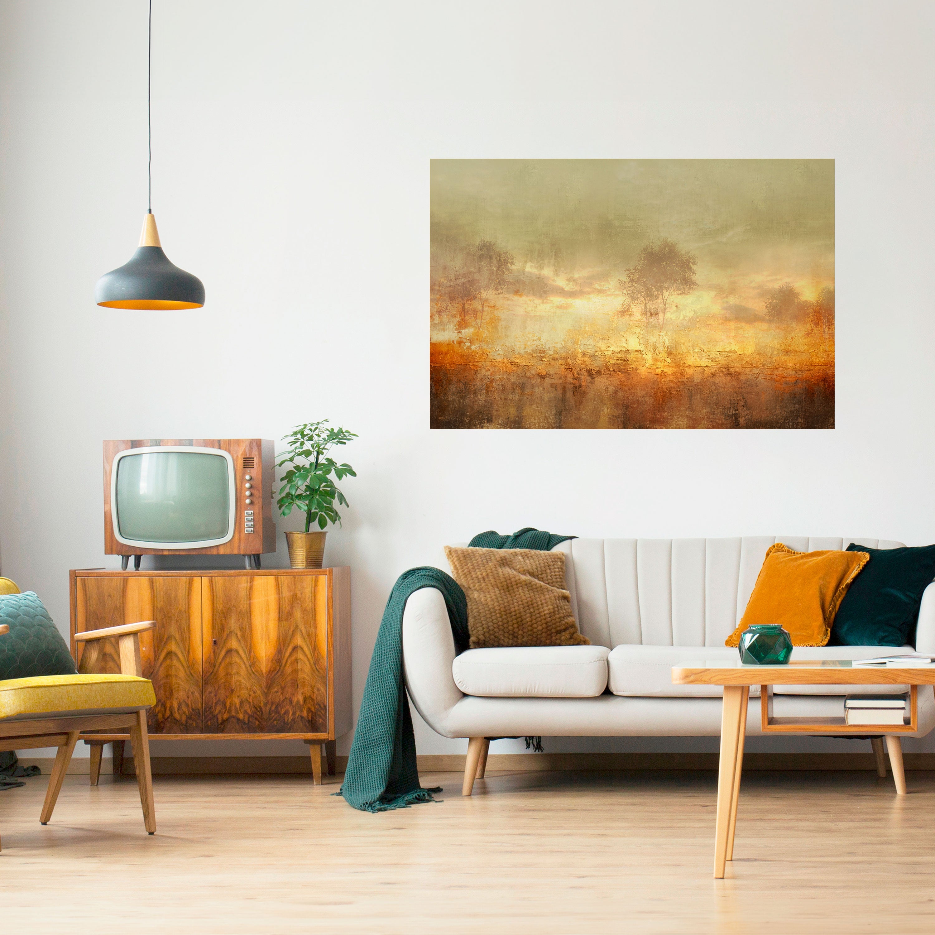Póster horizontal autoadhesivo AMBER DREAMSCAPE