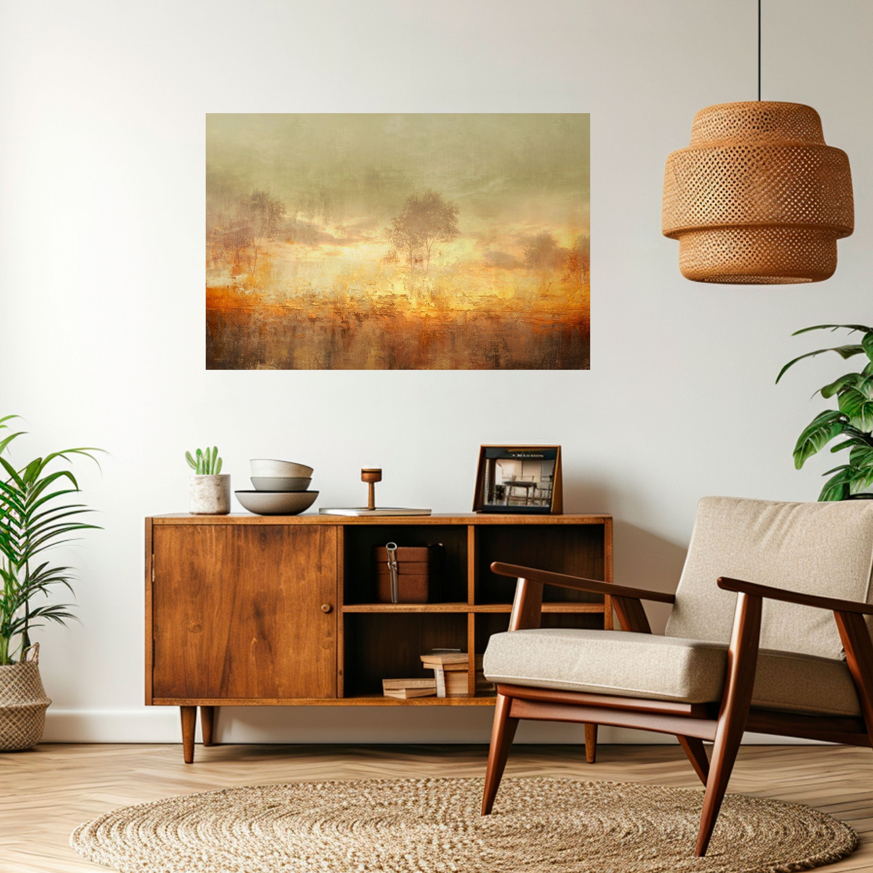 Póster horizontal autoadhesivo AMBER DREAMSCAPE