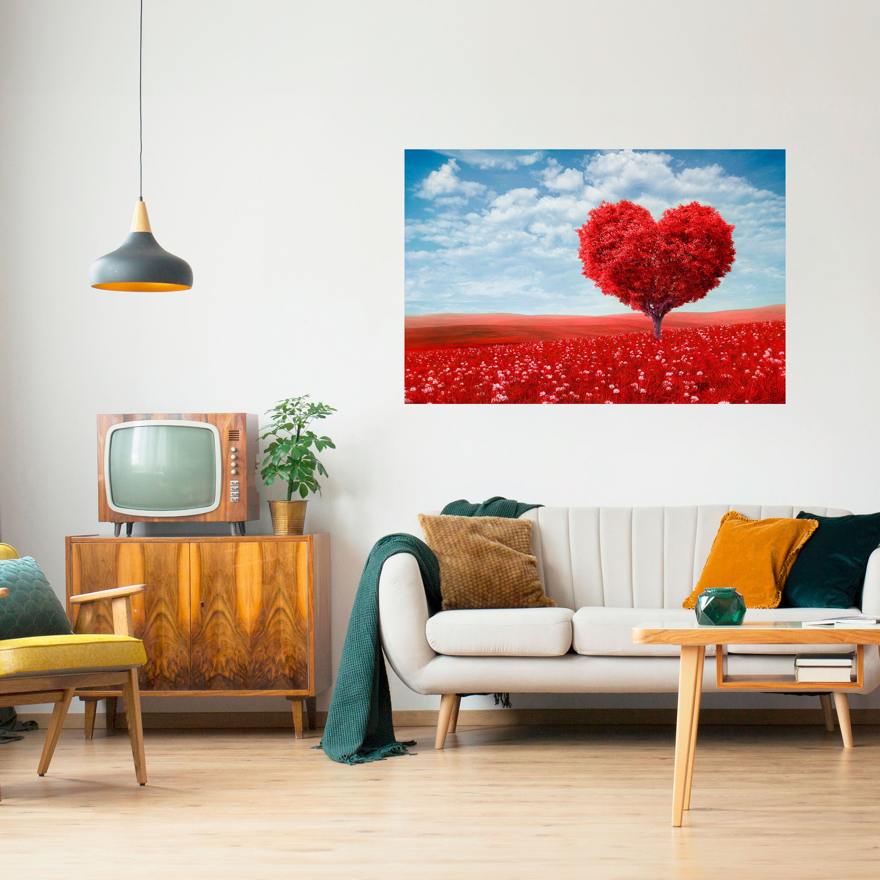 Póster horizontal autoadhesivo "EL ABRAZO DEL AMOR"