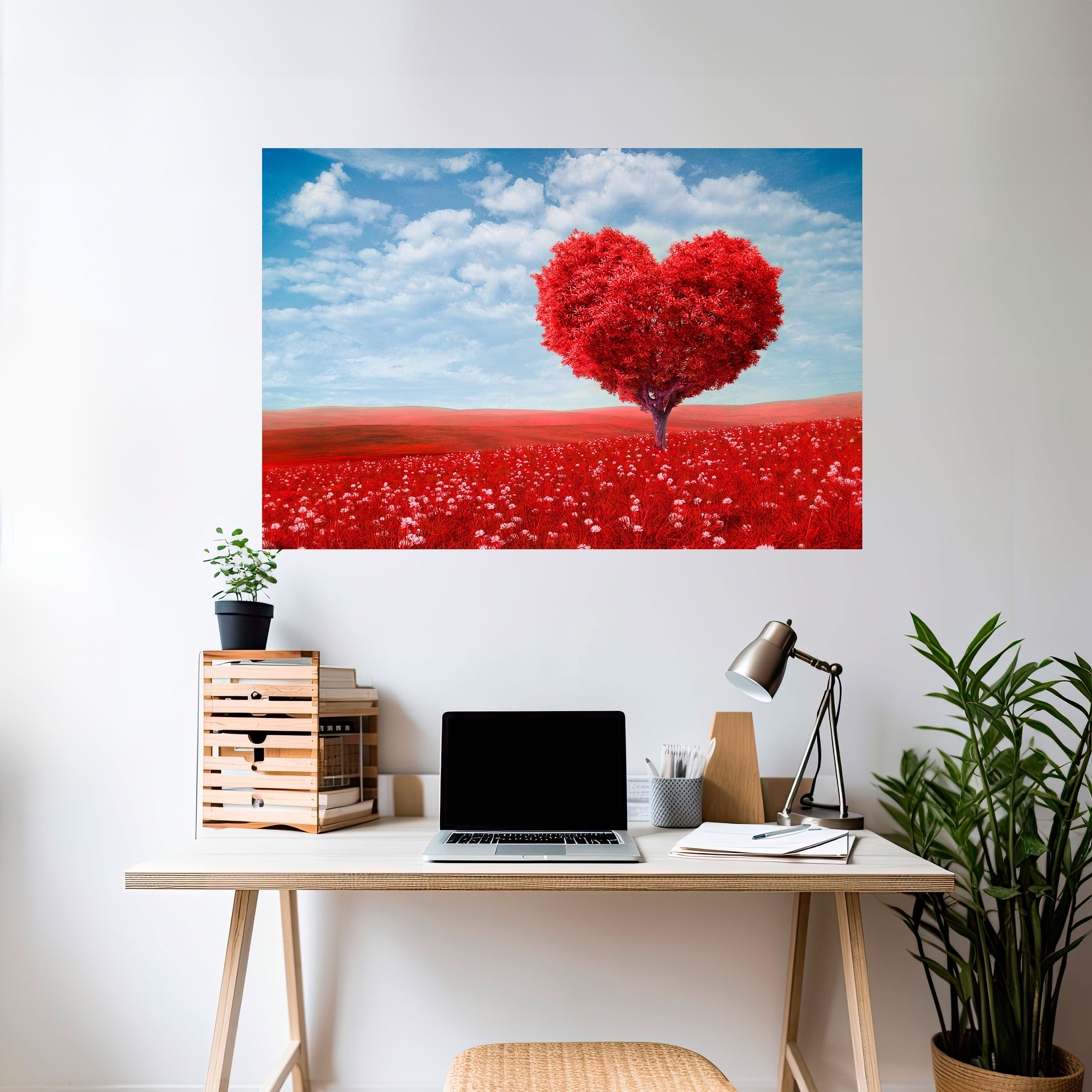 Póster horizontal autoadhesivo "EL ABRAZO DEL AMOR"