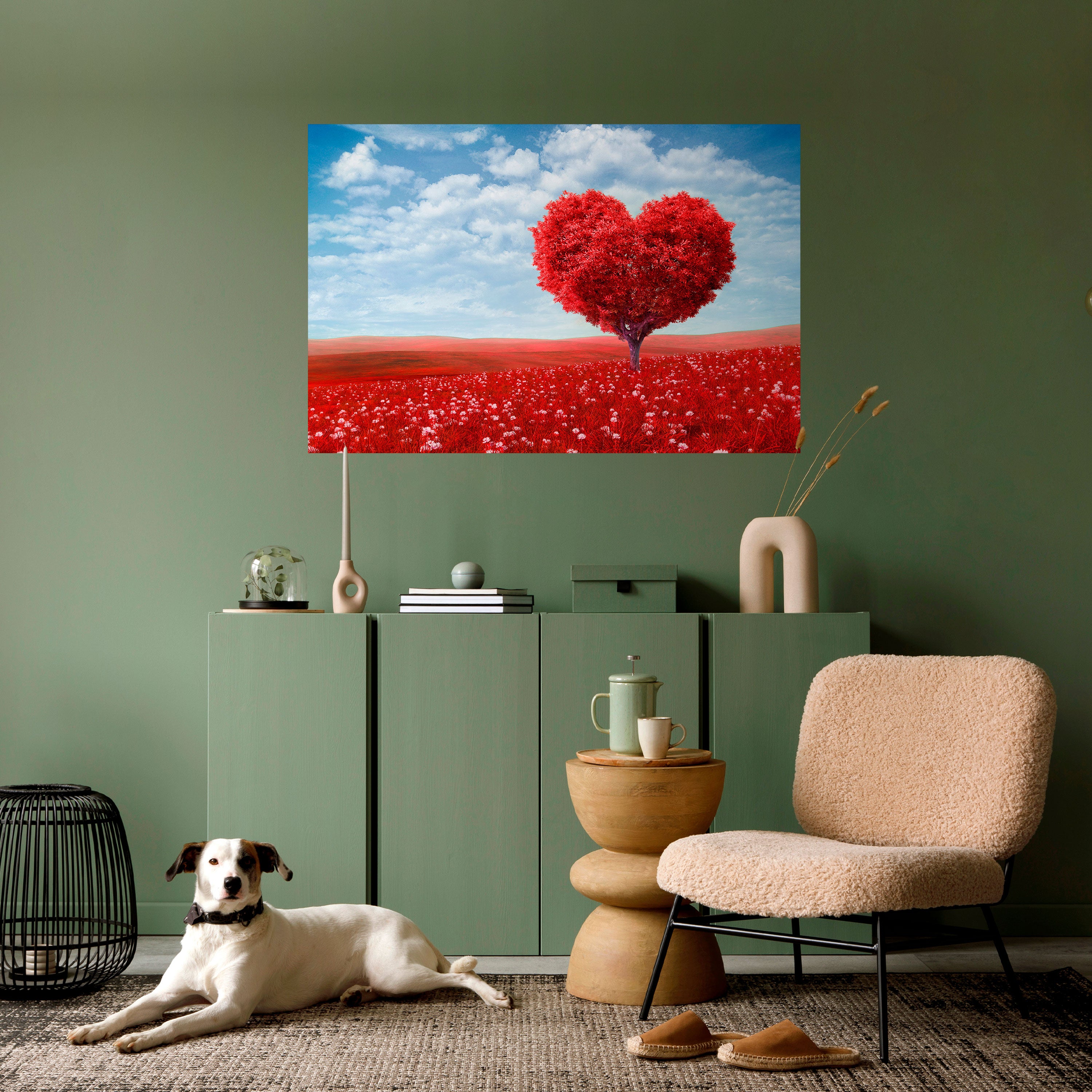Póster horizontal autoadhesivo "EL ABRAZO DEL AMOR"