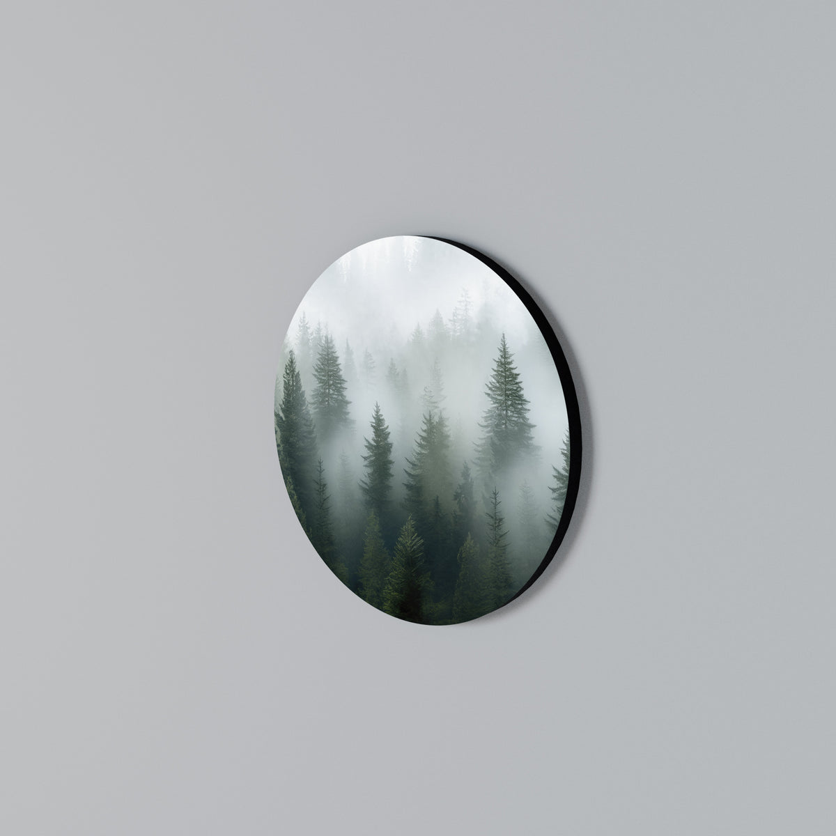 FOGGY CREST Arte de pared redondo