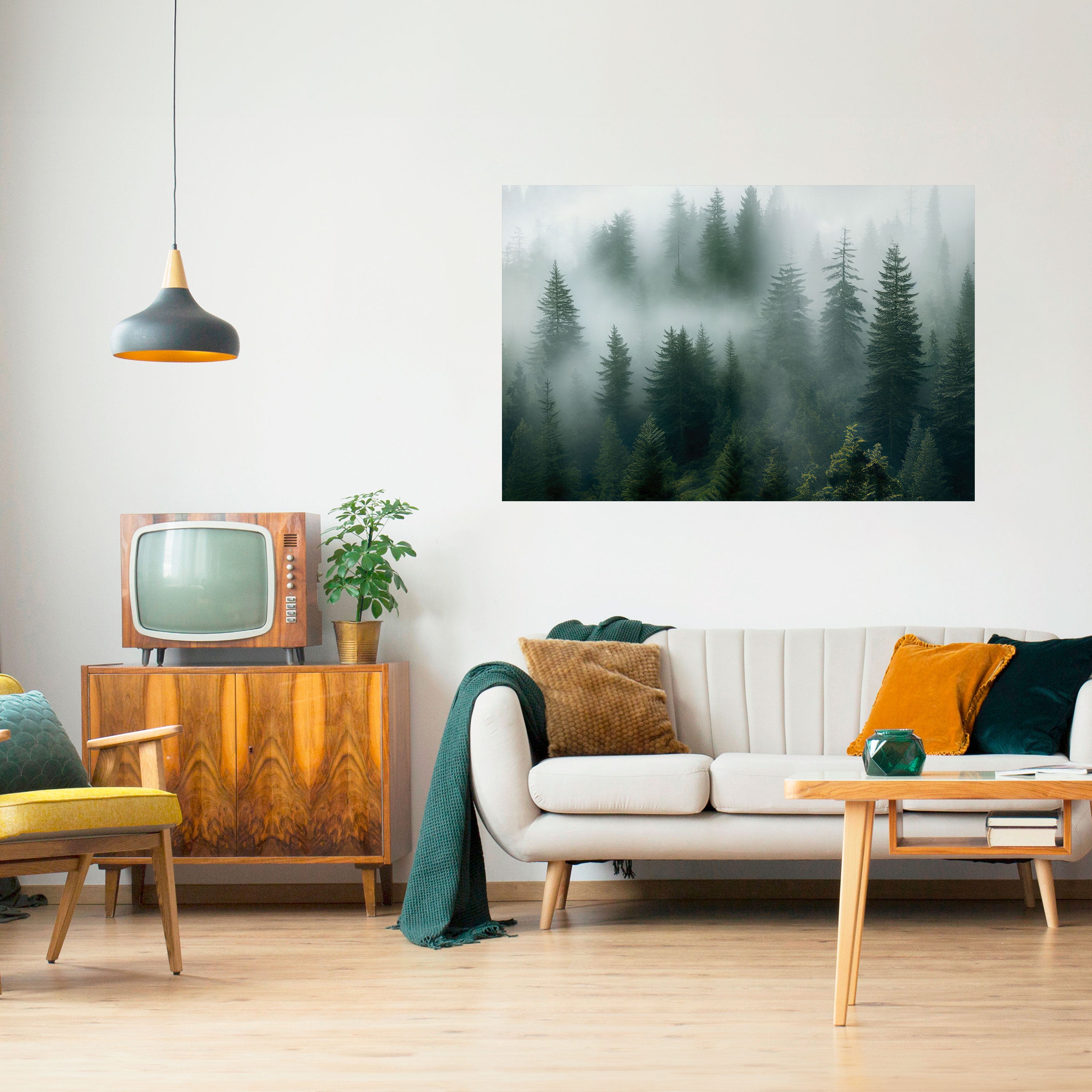 Póster horizontal autoadhesivo FOGGY CREST