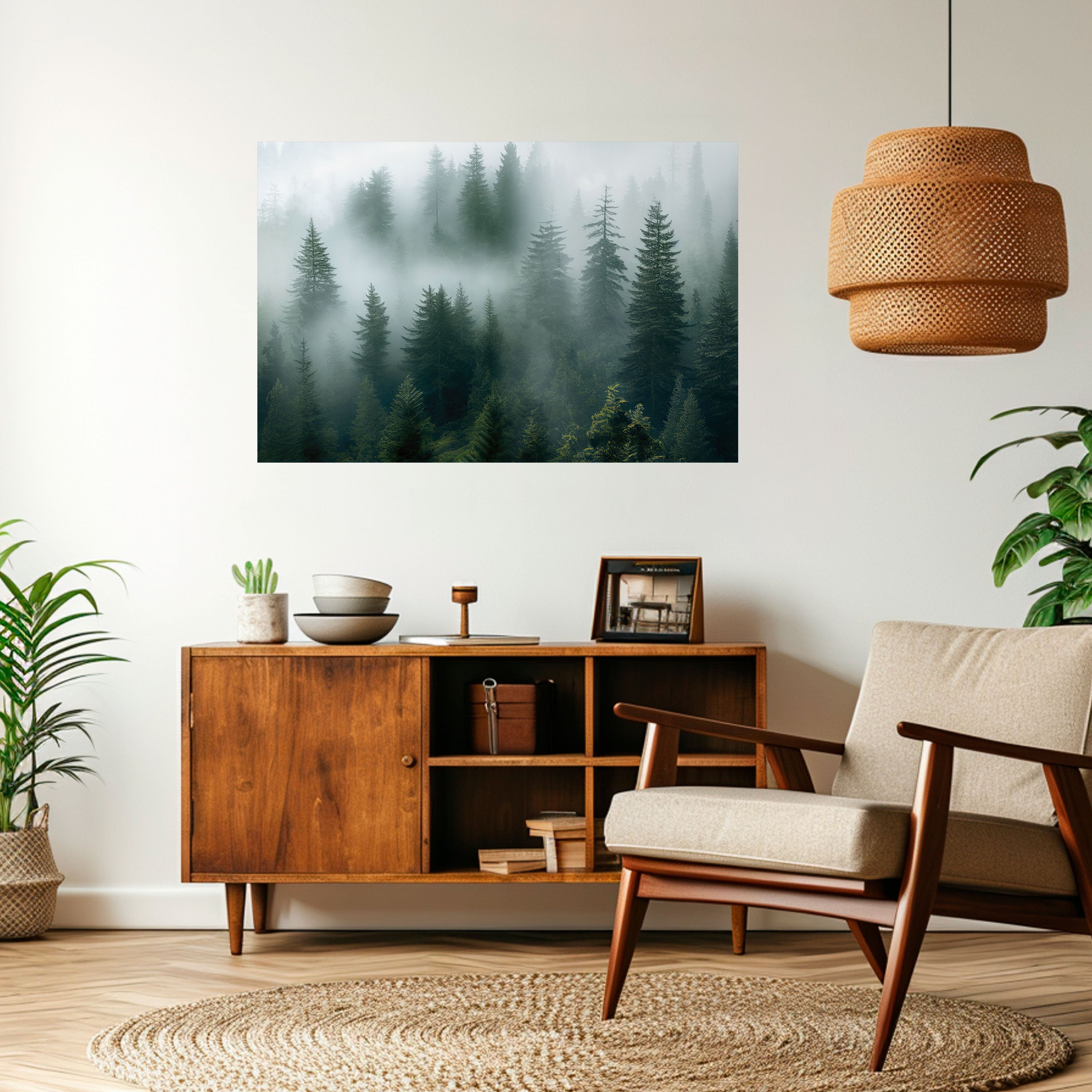 Póster horizontal autoadhesivo FOGGY CREST