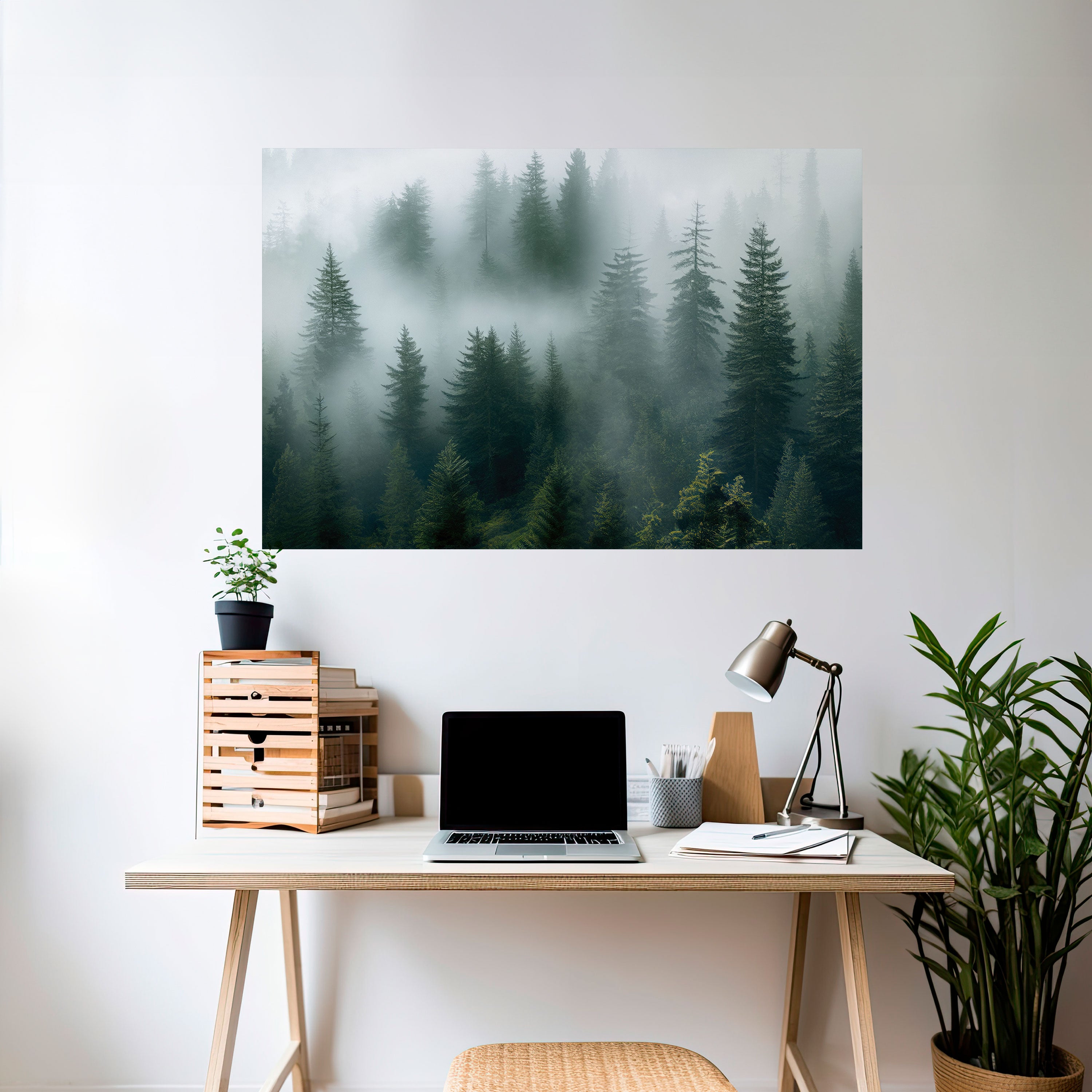 Póster horizontal autoadhesivo FOGGY CREST