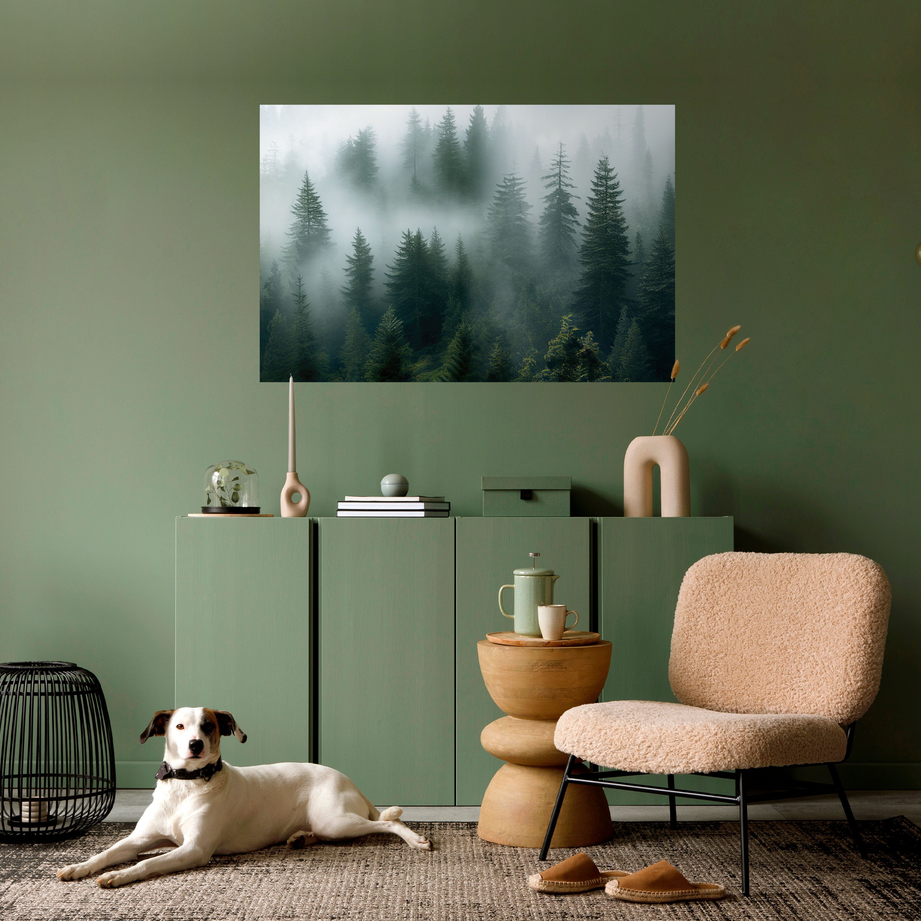 Póster horizontal autoadhesivo FOGGY CREST