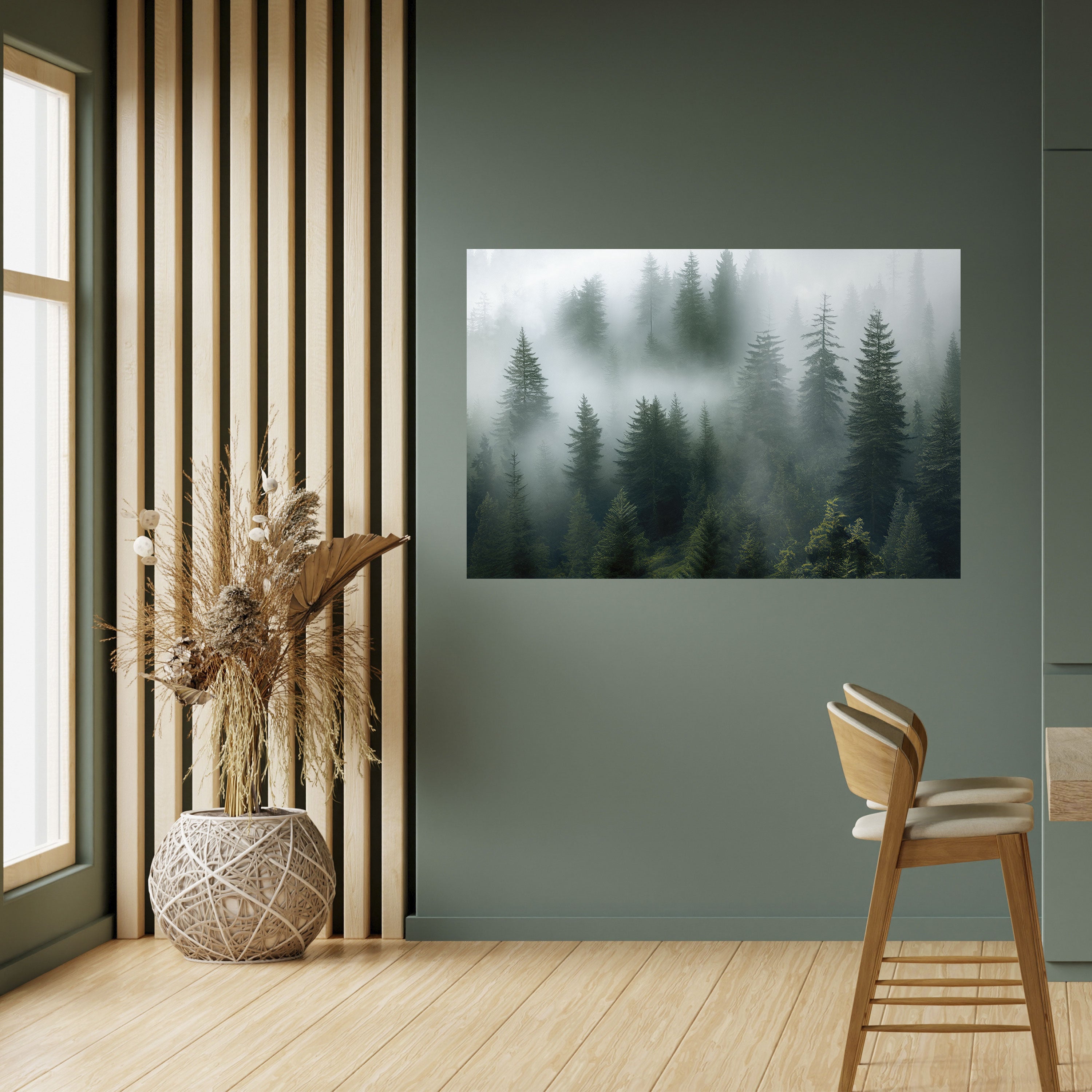 Póster horizontal autoadhesivo FOGGY CREST