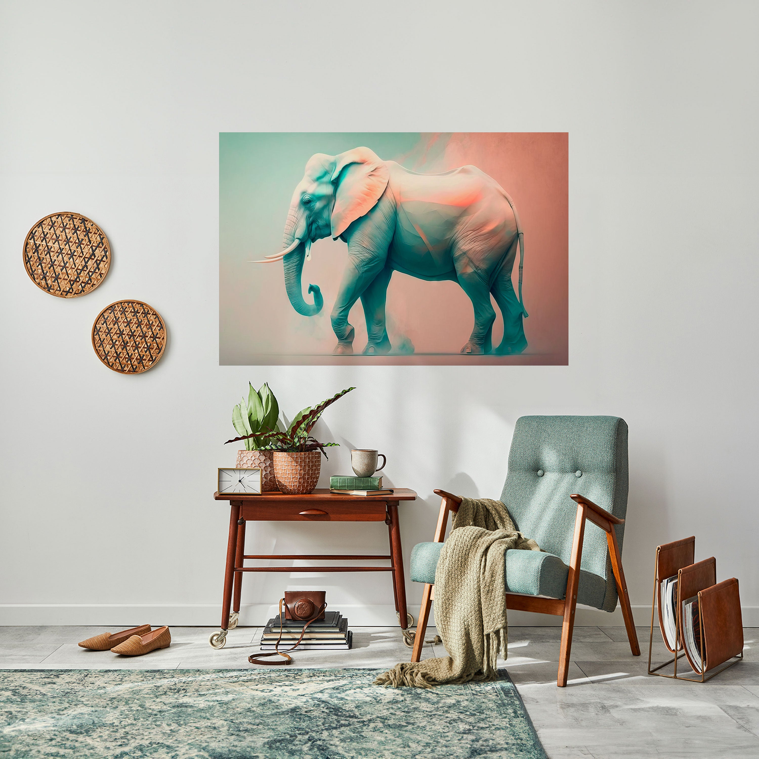Póster horizontal autoadhesivo Holográfico Gigante
