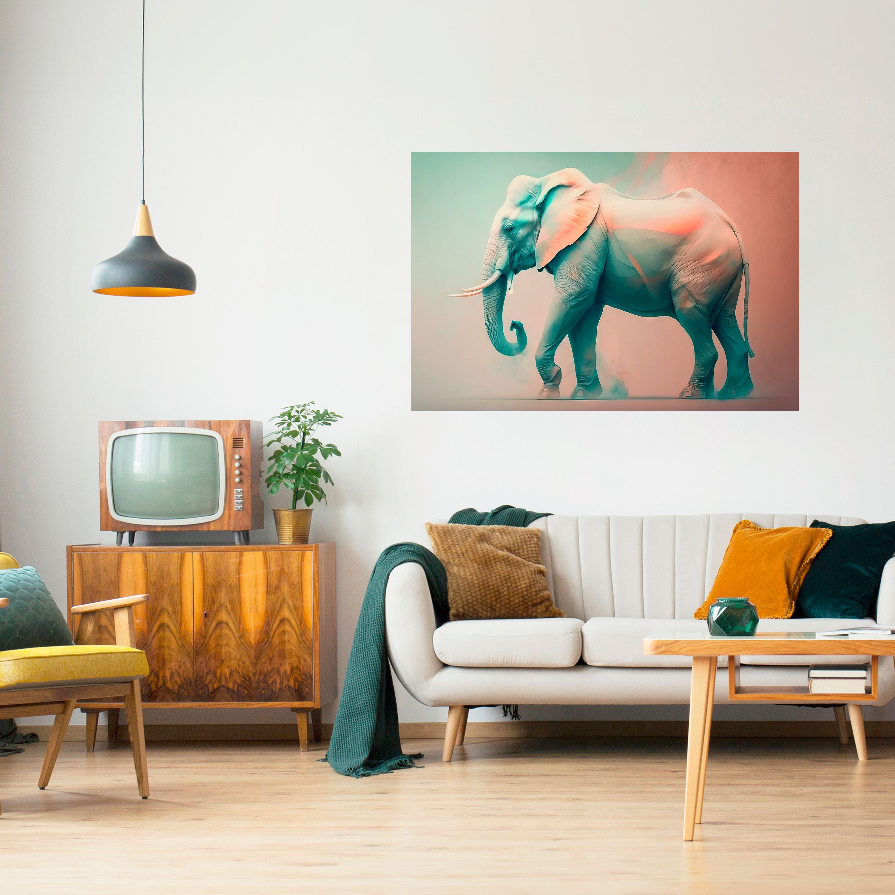 Póster horizontal autoadhesivo Holográfico Gigante
