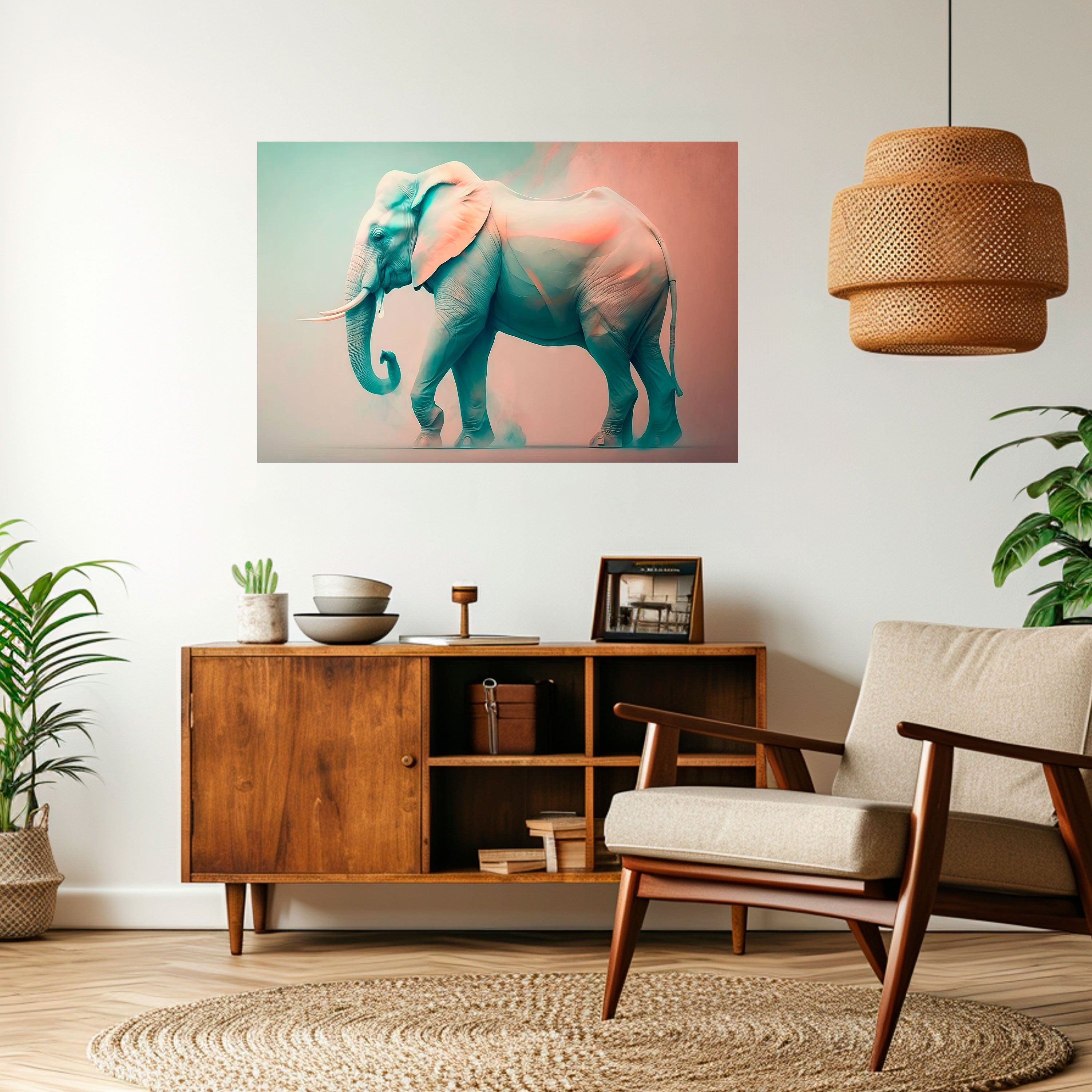 Póster horizontal autoadhesivo Holográfico Gigante
