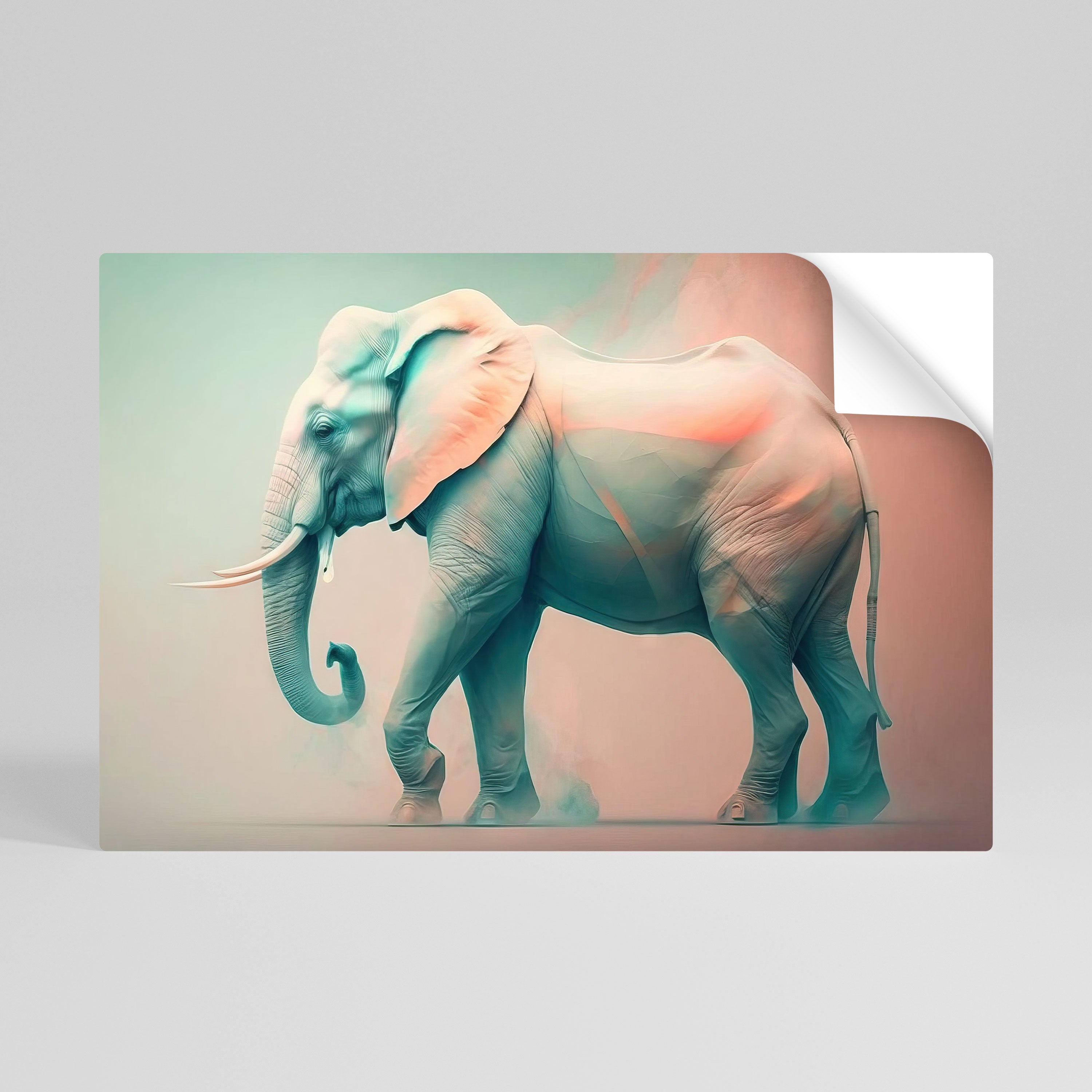 Póster horizontal autoadhesivo Holográfico Gigante