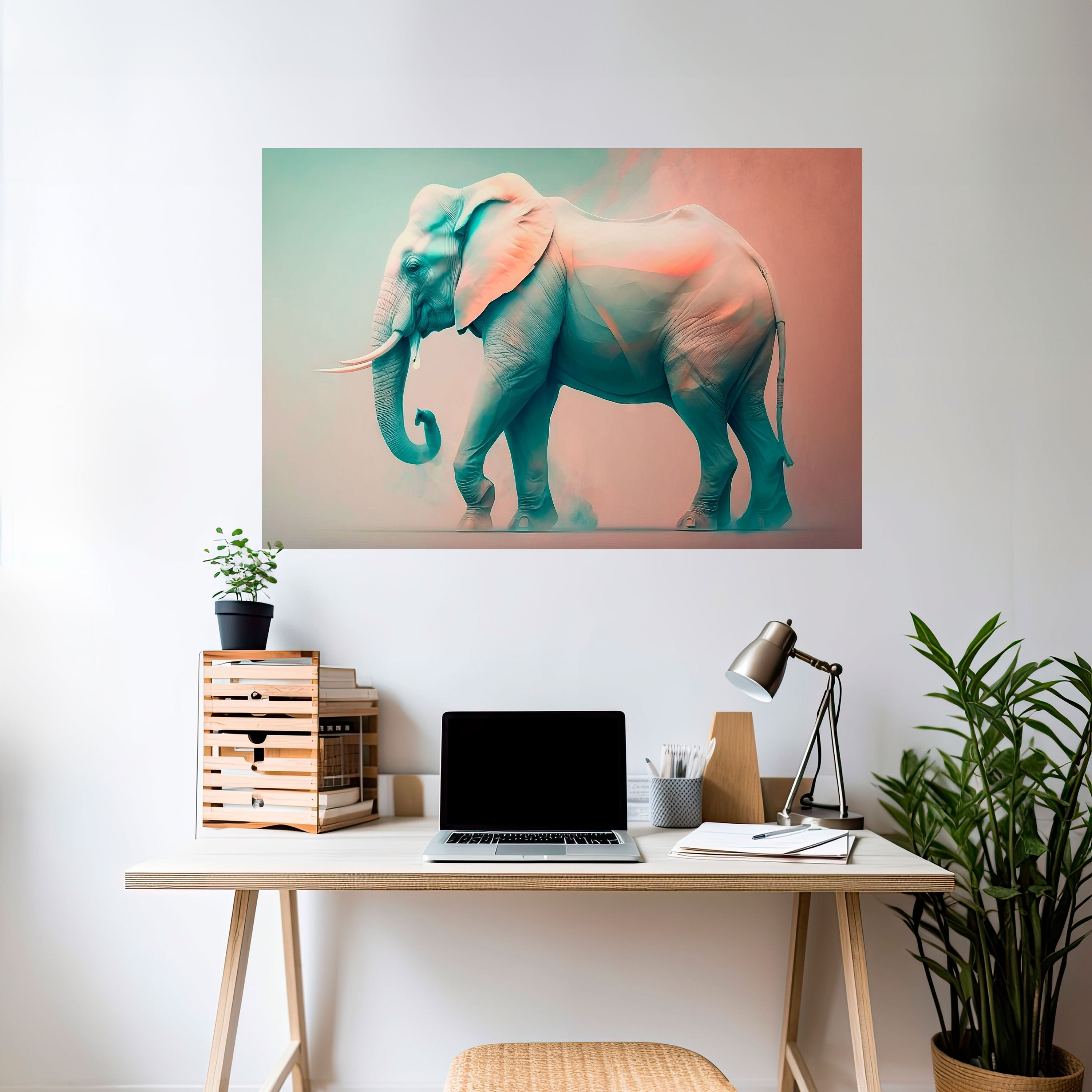 Póster horizontal autoadhesivo Holográfico Gigante