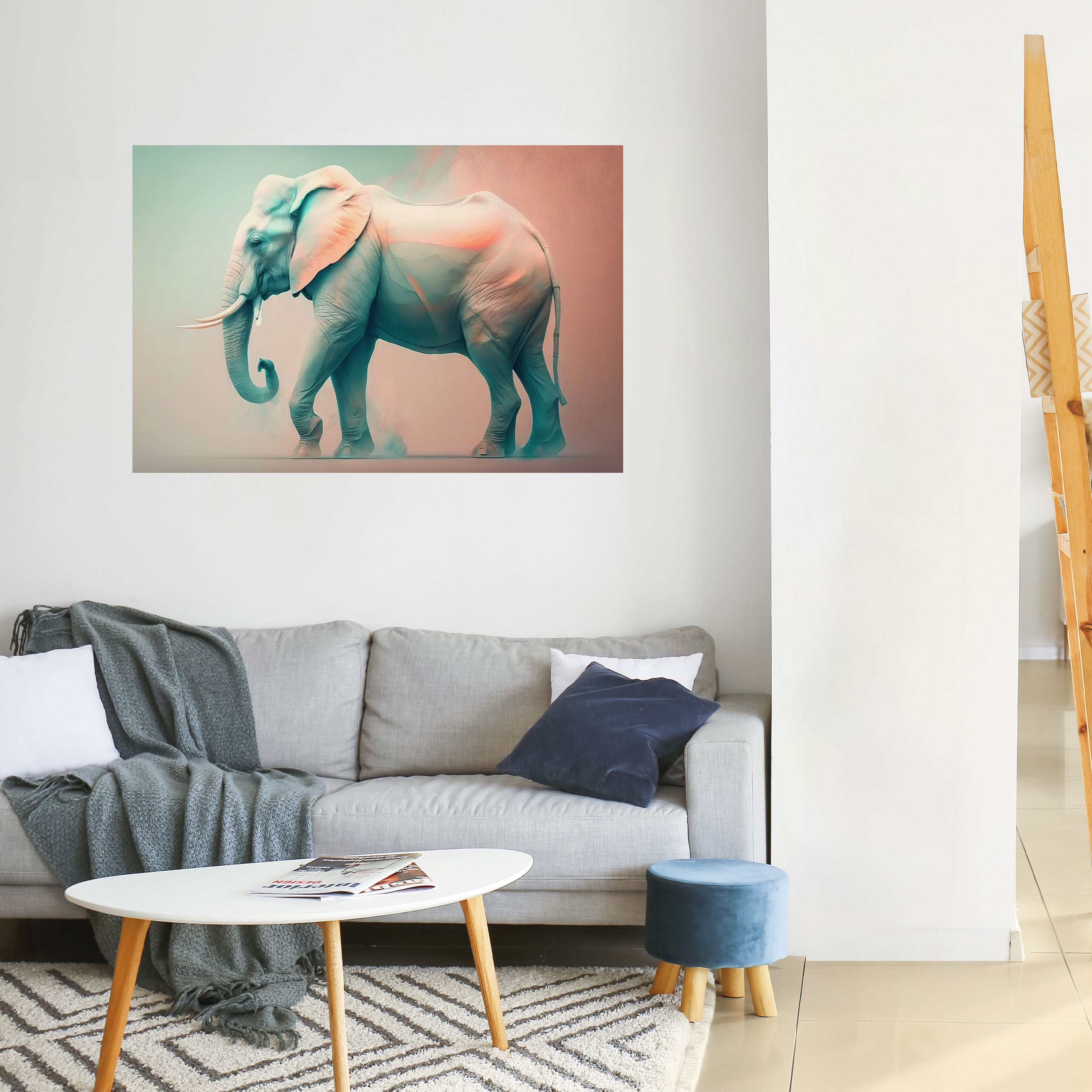 Póster horizontal autoadhesivo Holográfico Gigante