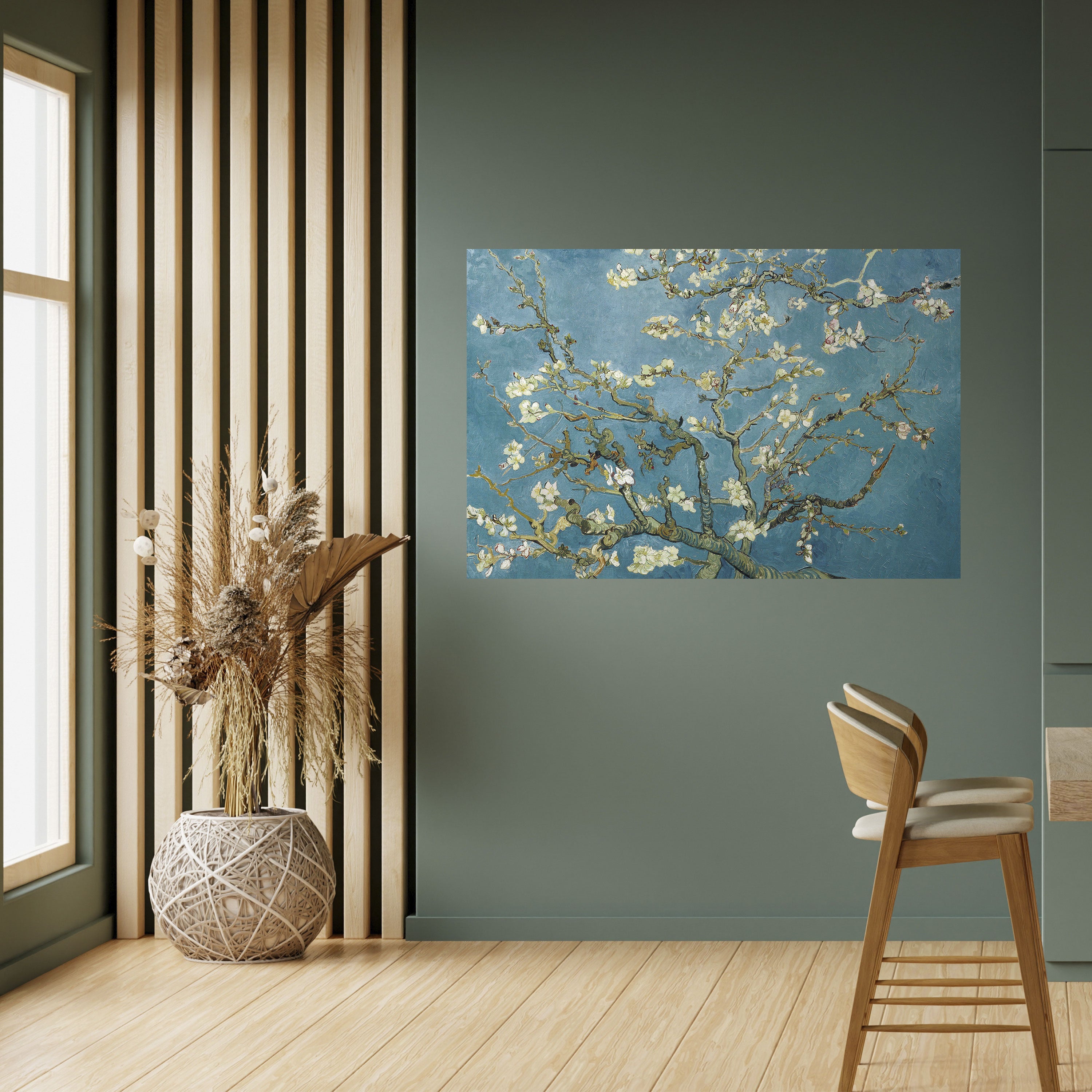Póster horizontal autoadhesivo de FLOR DE ALMENDRO