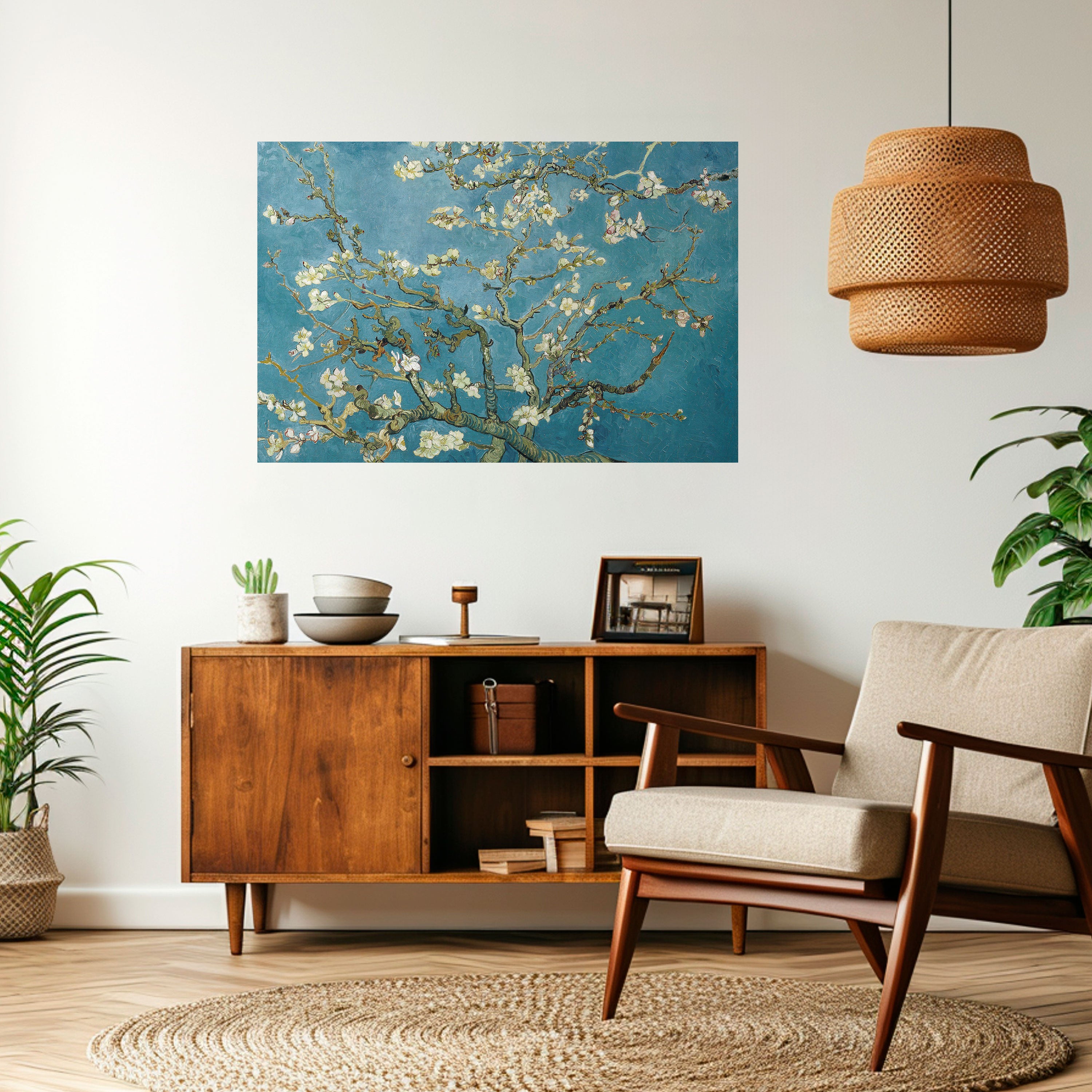 Póster horizontal autoadhesivo de FLOR DE ALMENDRO