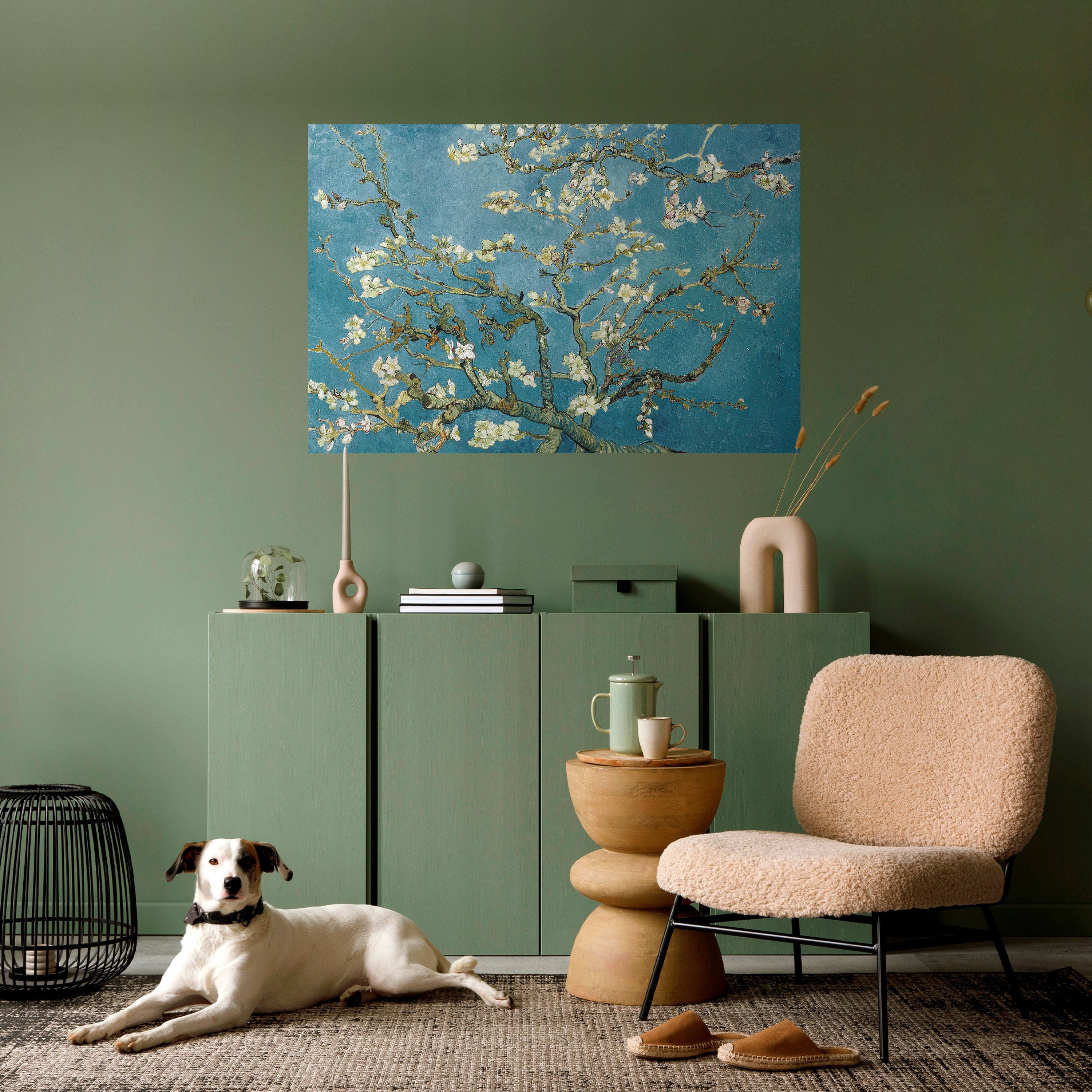 Póster horizontal autoadhesivo de FLOR DE ALMENDRO