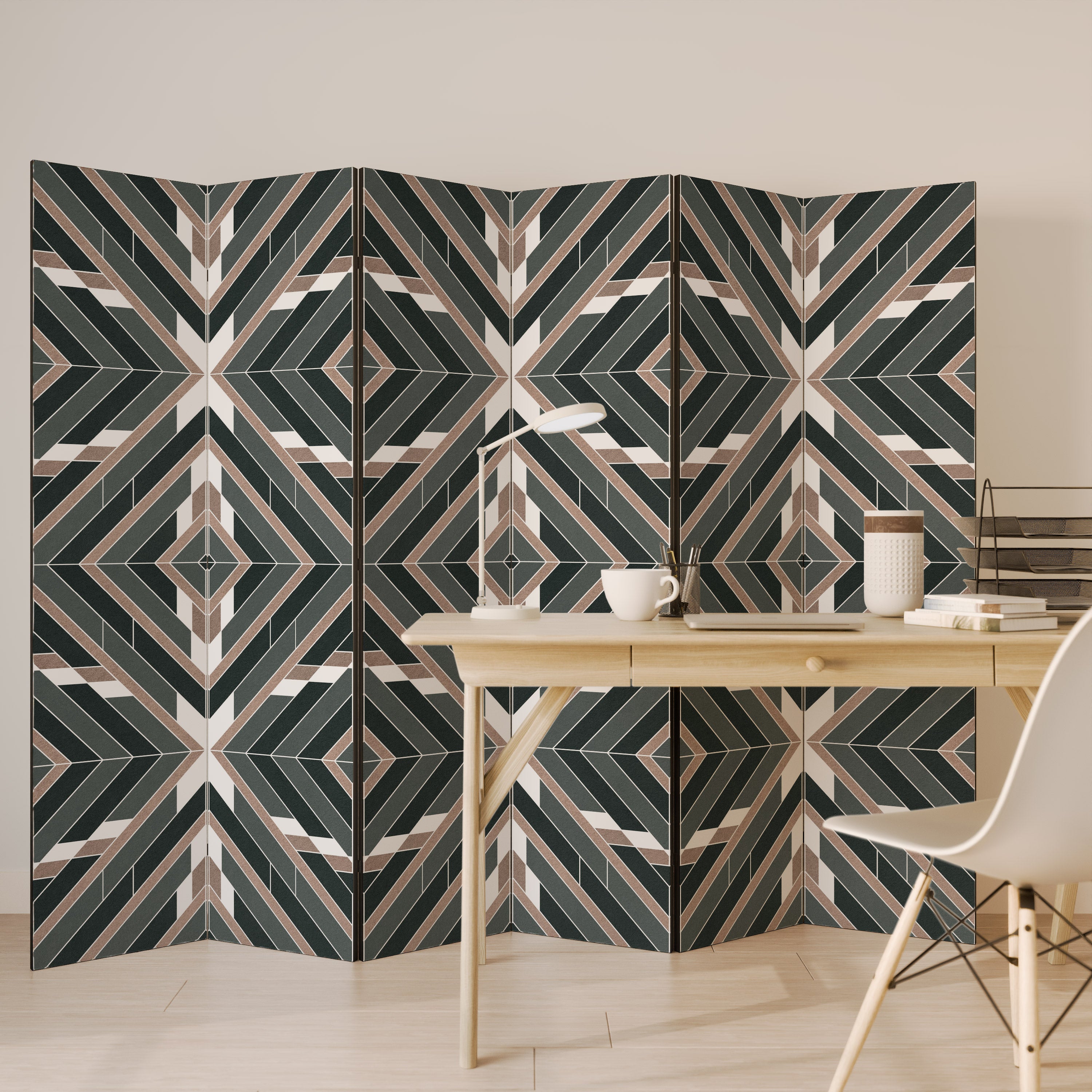 DIMENSION DELIGHTS Biombo decorativo de 6 paneles