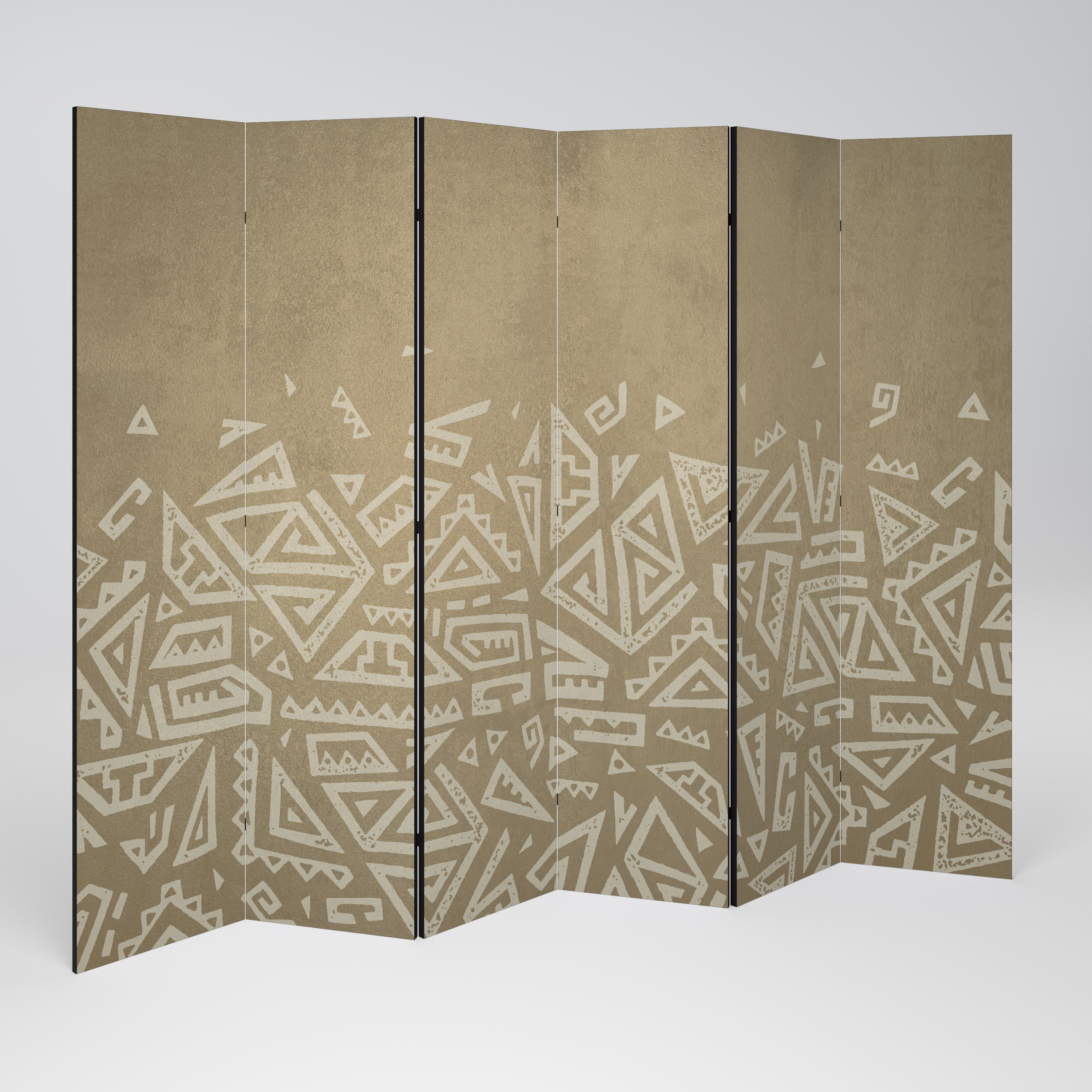 DIVISOR DE AMBIENTES DECORATIVO DE 6 PANELES CON CAPAS CULTURALES