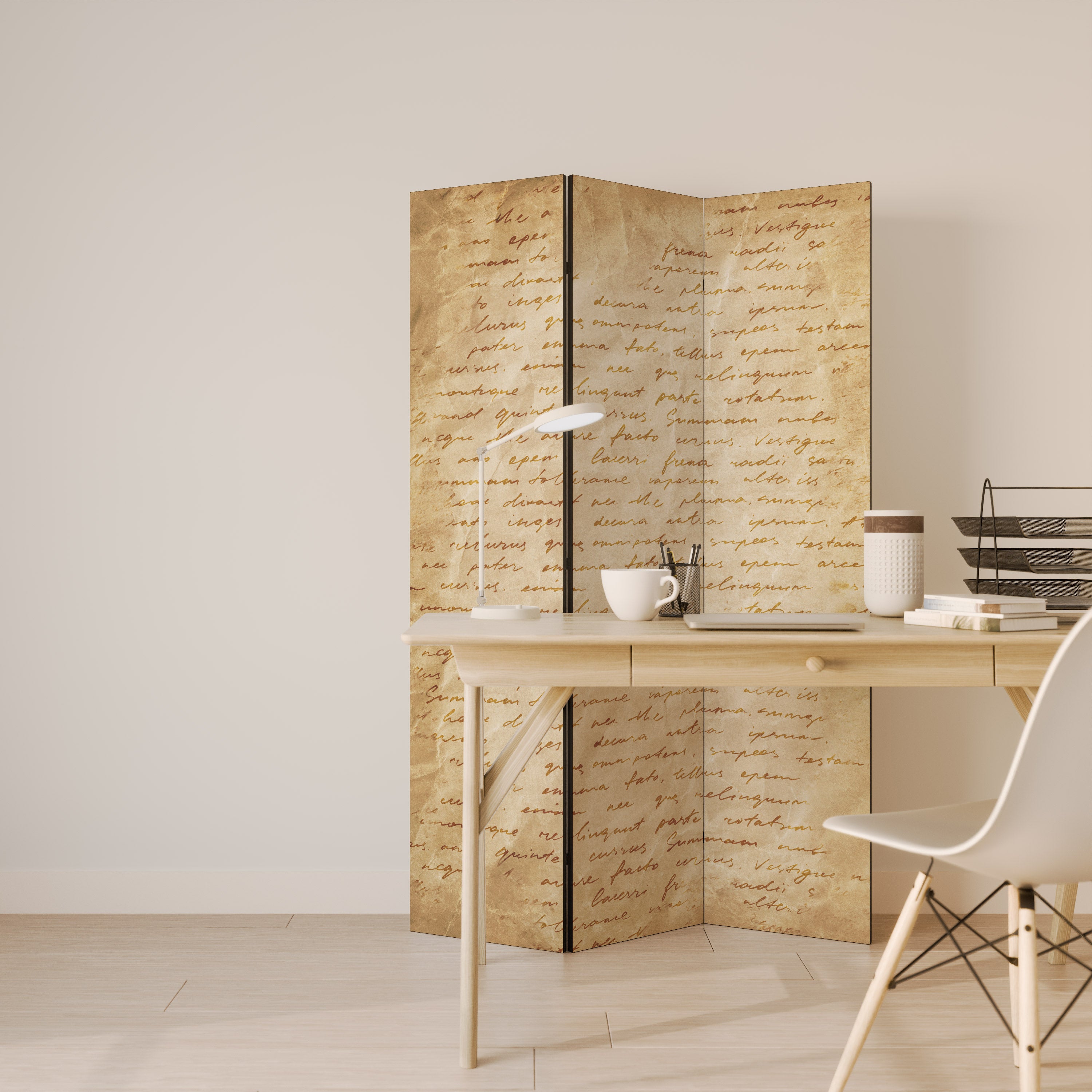 PAGES OF MEMORY Decorative 3-Panel Room Divider